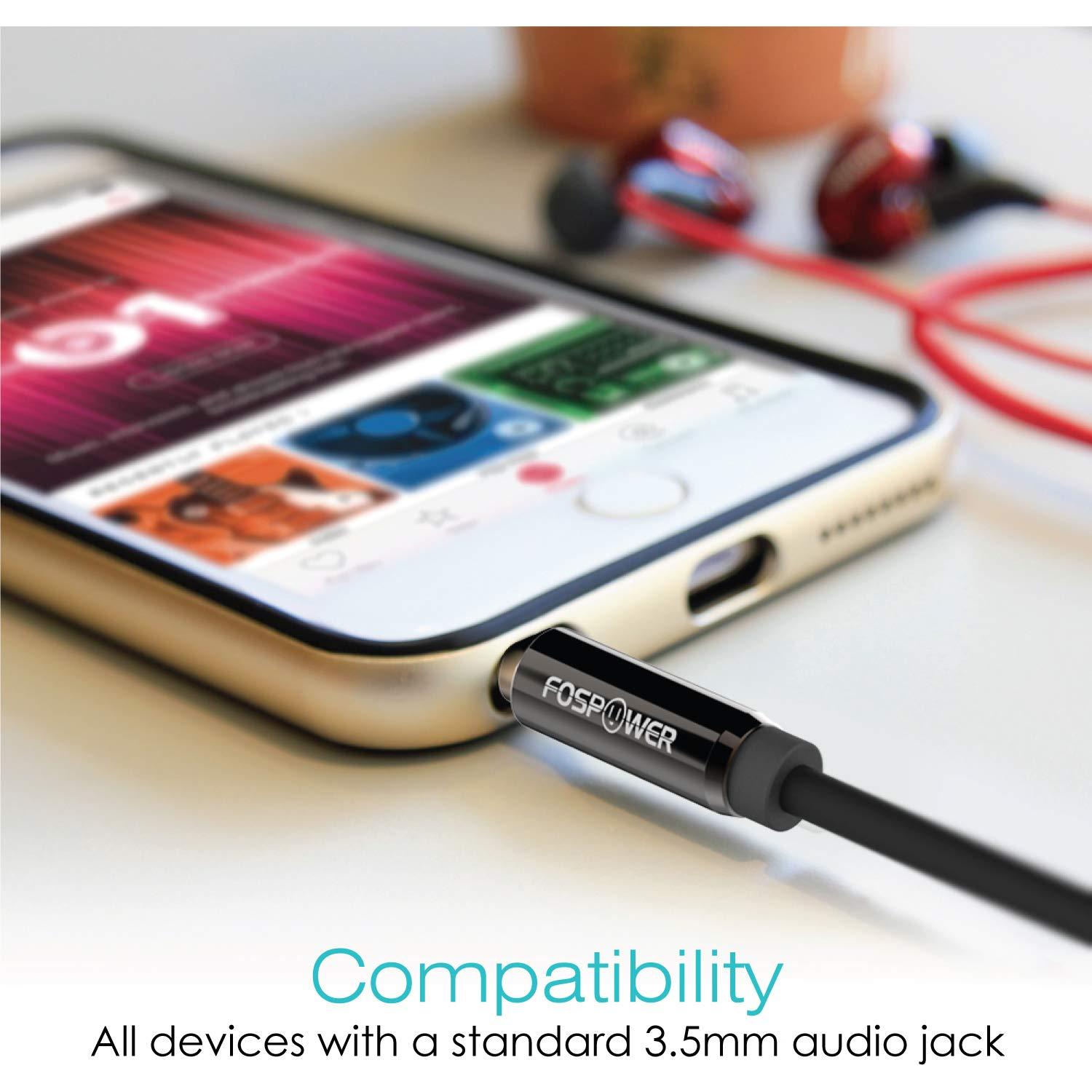 FosPower Cable de Audio 7.62m Macho a Macho 2 Paquete