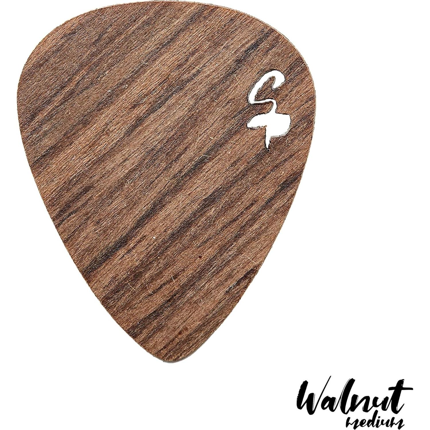 Stickpick | Set of 7 flexible guitar picks made of real wood | For electric, acoustic and bass guitars in various strengths | In aluminum can | Sustainably manufactured | Made in Germany