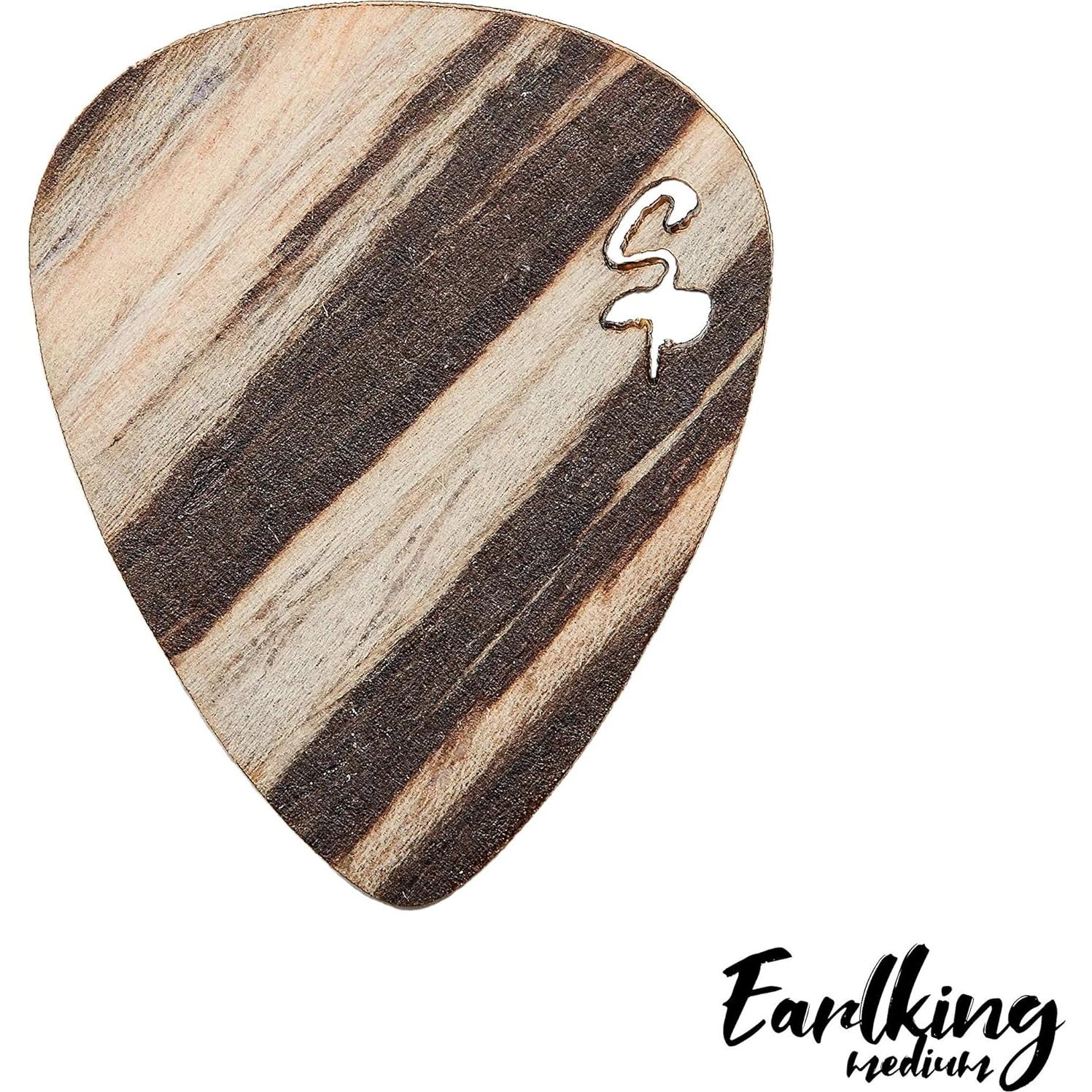 Stickpick | Set of 7 flexible guitar picks made of real wood | For electric, acoustic and bass guitars in various strengths | In aluminum can | Sustainably manufactured | Made in Germany