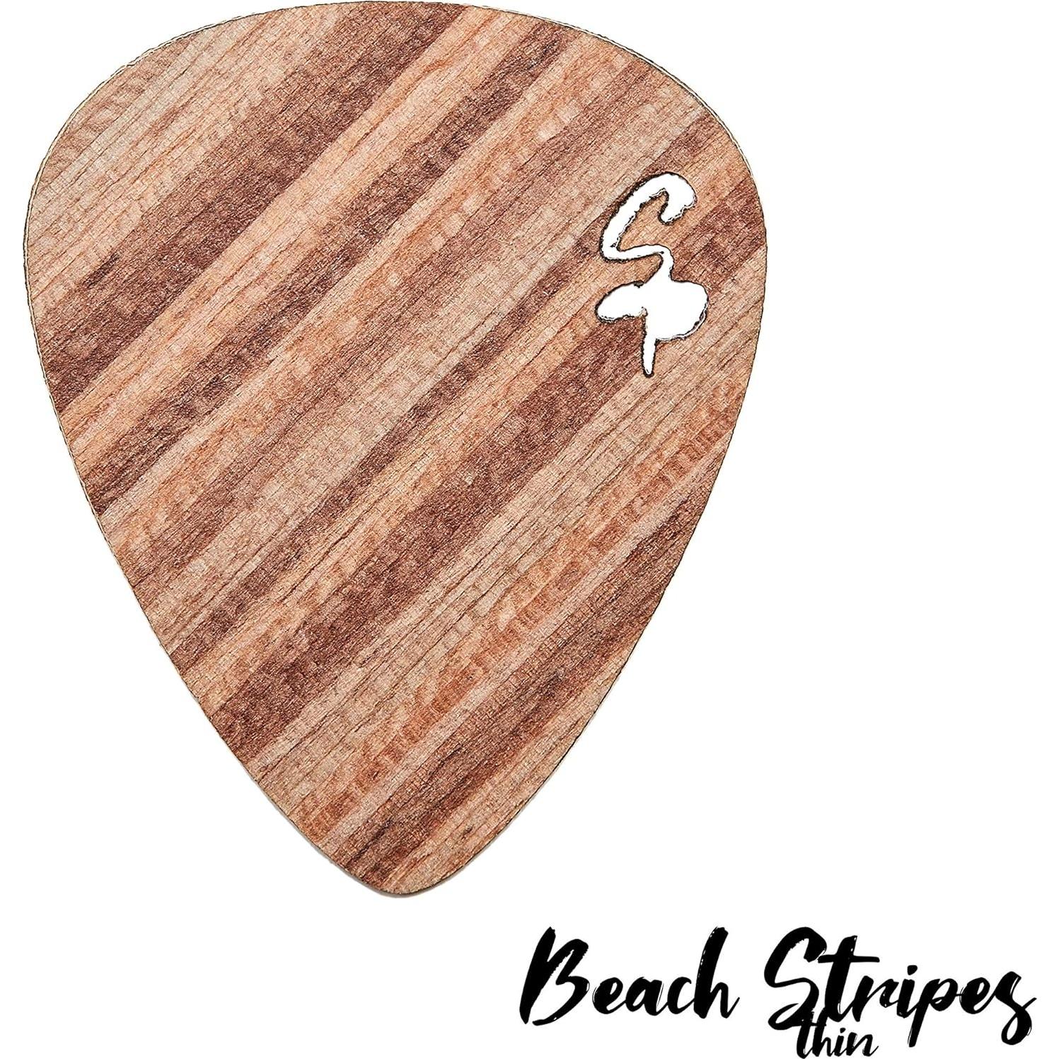 Stickpick | Set of 7 flexible guitar picks made of real wood | For electric, acoustic and bass guitars in various strengths | In aluminum can | Sustainably manufactured | Made in Germany