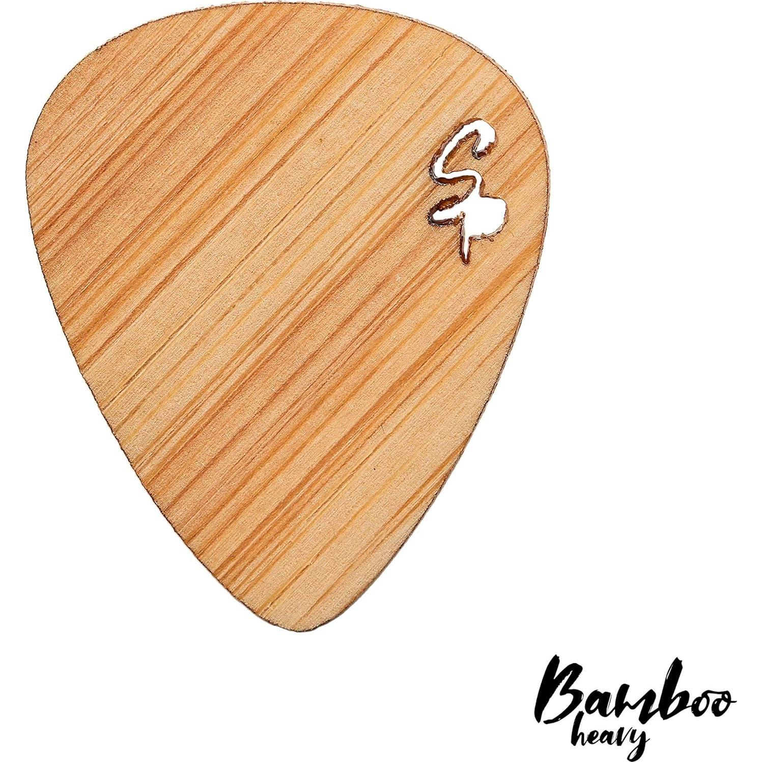 Stickpick | Set of 7 flexible guitar picks made of real wood | For electric, acoustic and bass guitars in various strengths | In aluminum can | Sustainably manufactured | Made in Germany