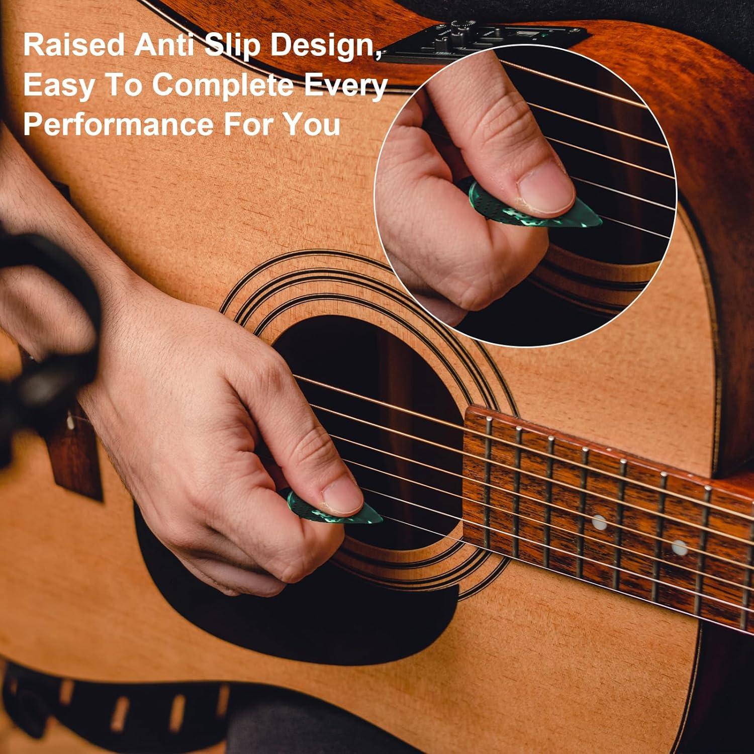Puas de guitarra antideslizantes 15 piezas celuloide 0.46-0.96mm