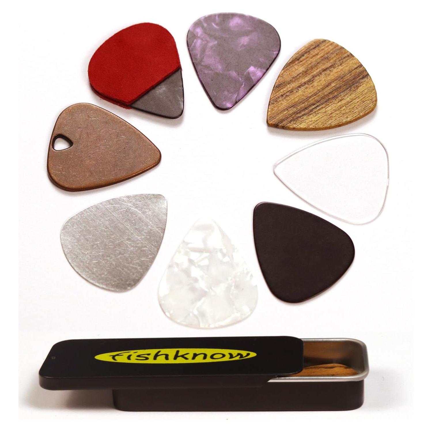 Puas de guitarra de celuloide y metal 3-A1, 0.3 a 2.2 mm