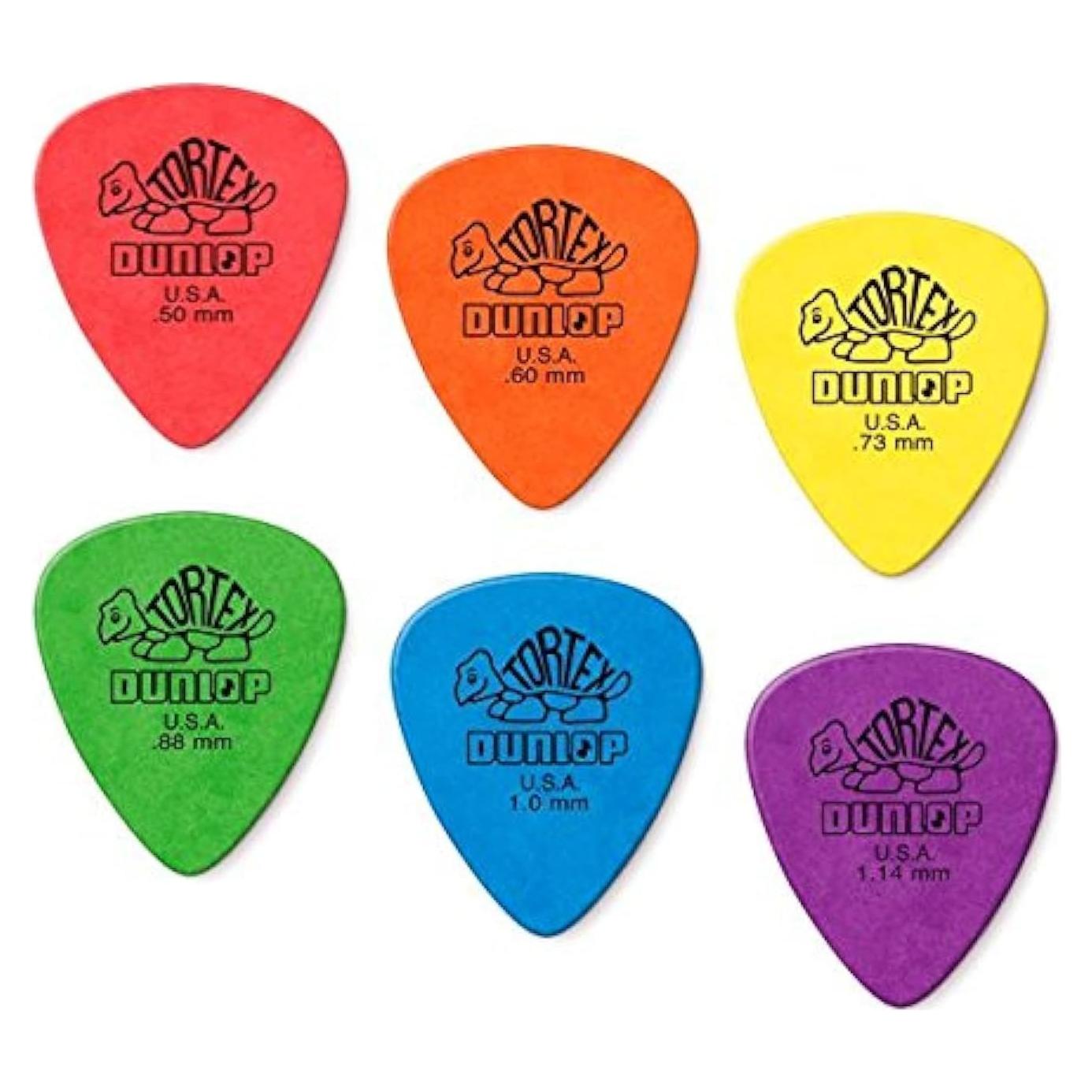 Paquete de 12 Púas Dunlop Tortex Estándar Variedad