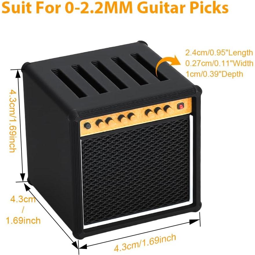 Soporte de Púa de Guitarra Amplificador + 5 Púas Celuloide