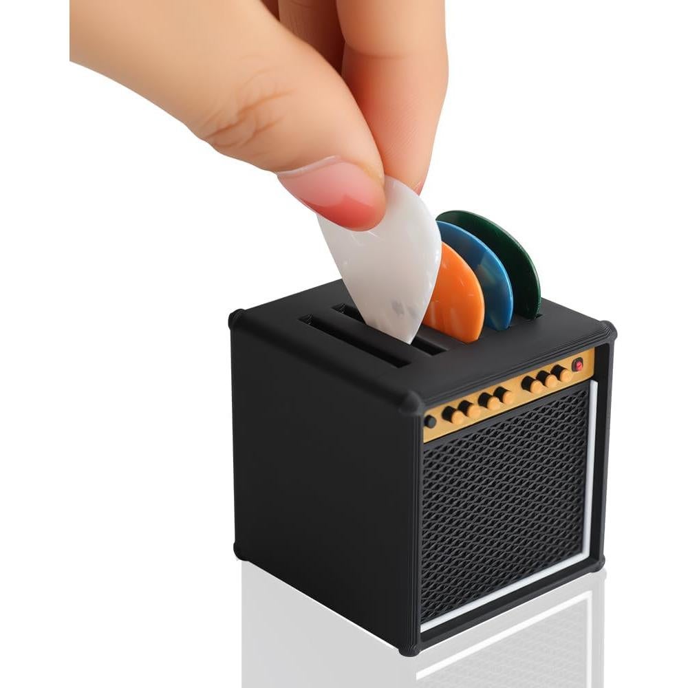 Soporte de Púa de Guitarra Amplificador + 5 Púas Celuloide