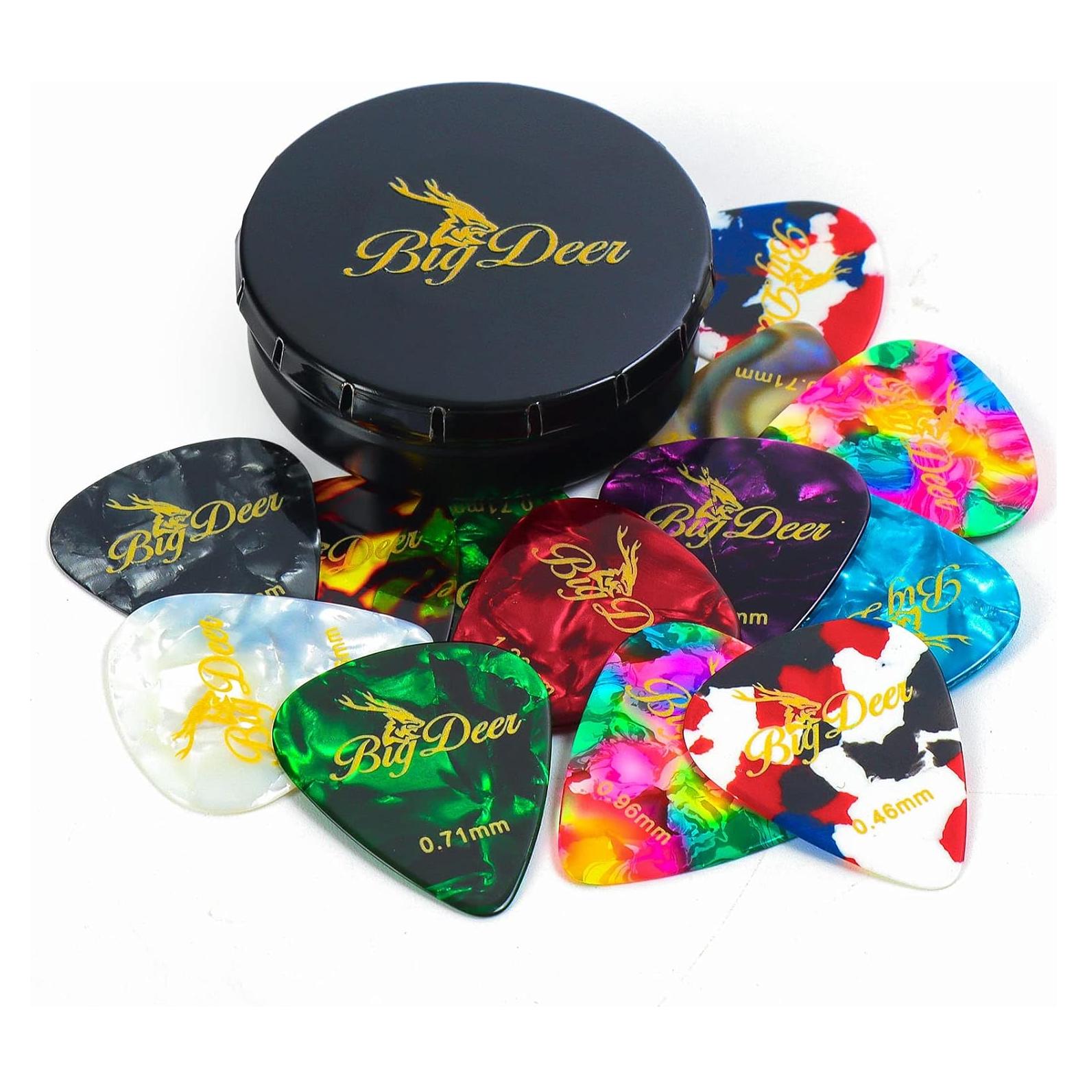BigDeer 16 Púas de Guitarra de Celuloide Multicolor