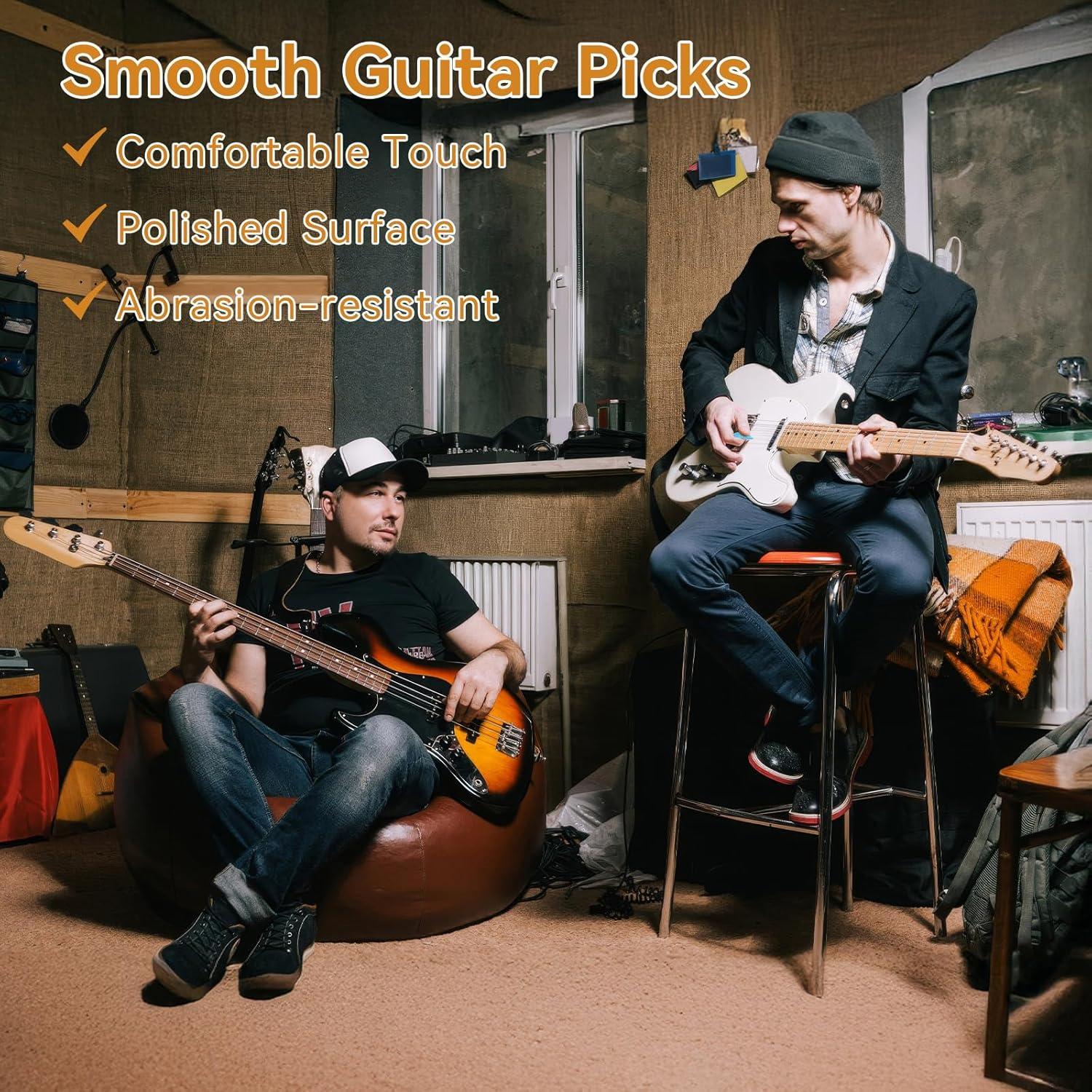 Set de 120 Púas de Guitarra PEASUG - 3 Grosores, Multicolor