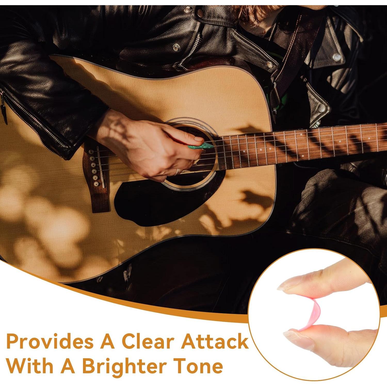 Set de 120 Púas de Guitarra PEASUG - 3 Grosores, Multicolor