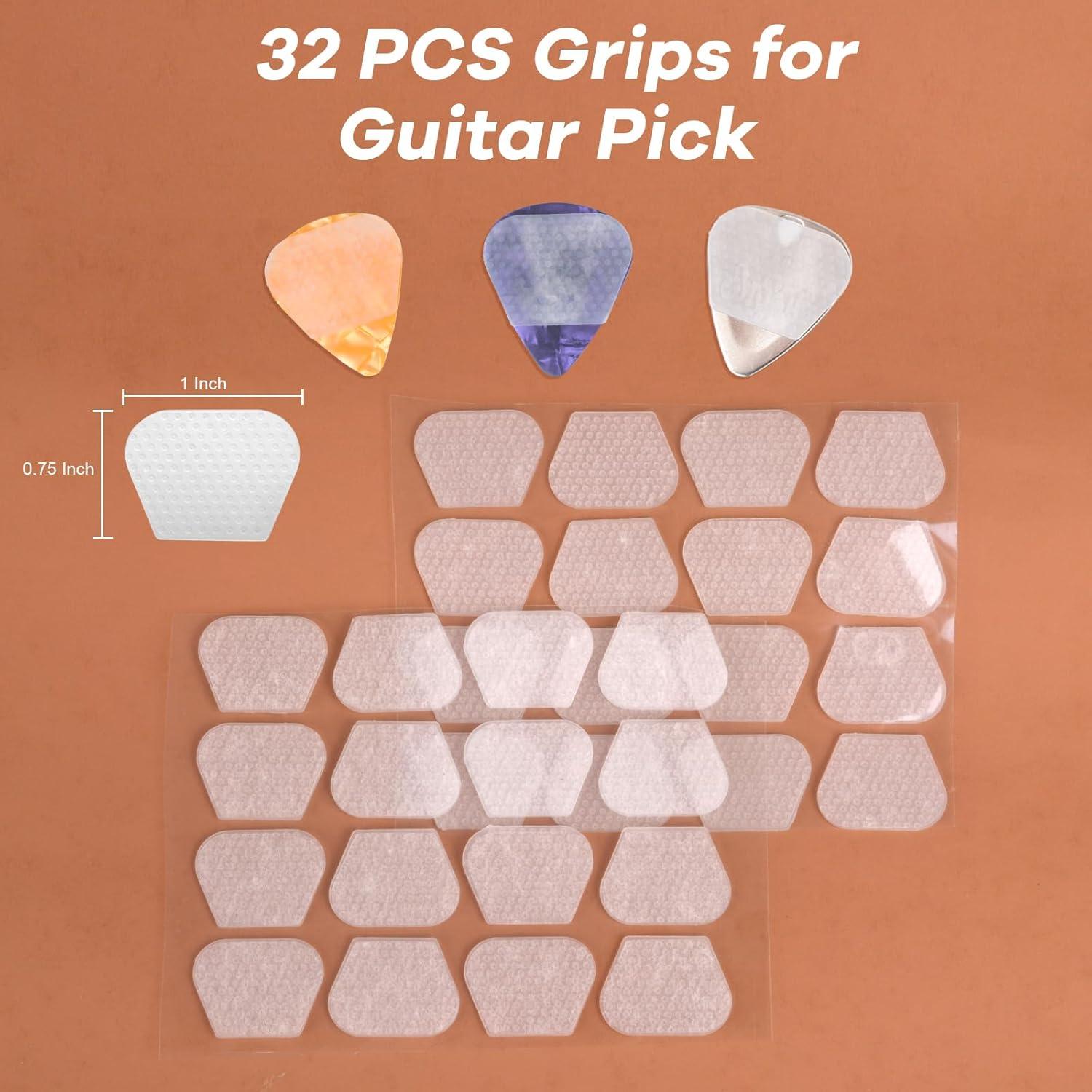 32 Empuñaduras de Silicona para Púa de Guitarra - Antideslizantes