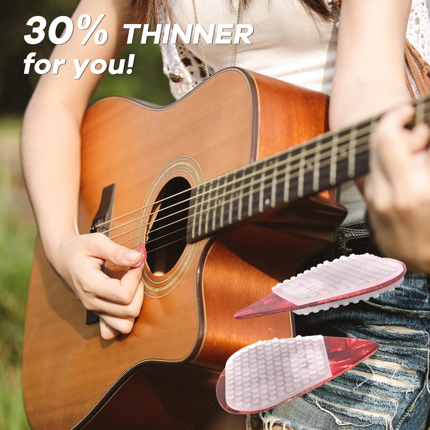 32 Empuñaduras de Silicona para Púa de Guitarra - Antideslizantes