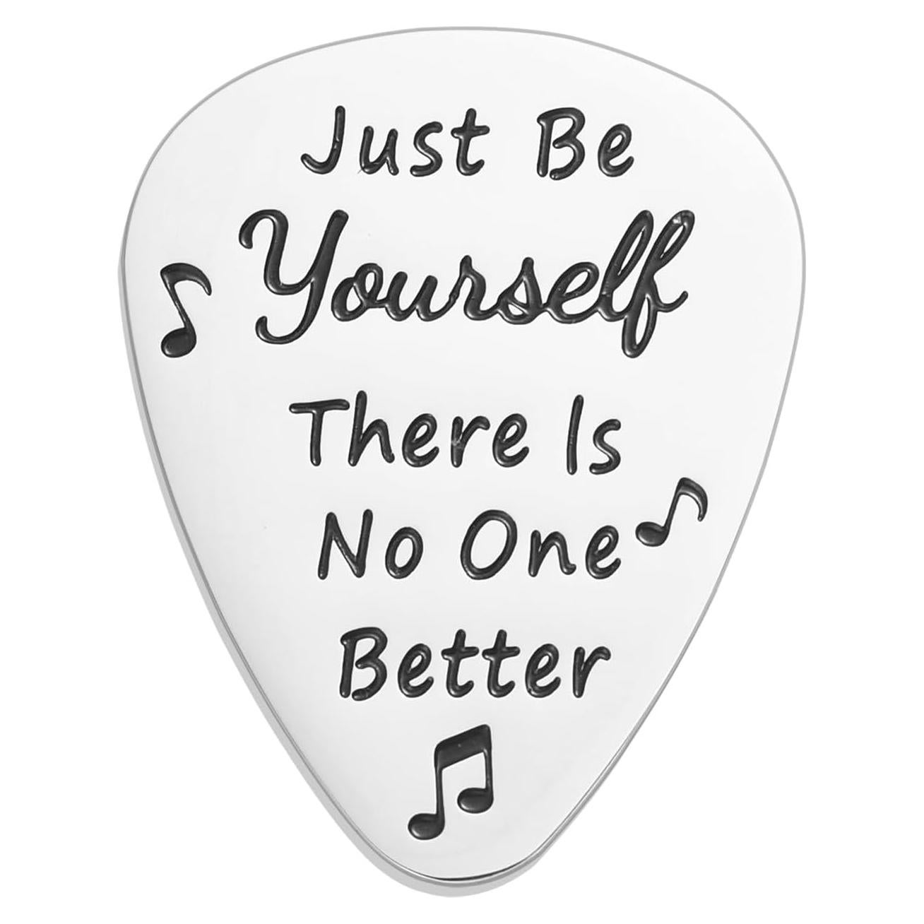 Pua de guitarra Melix Home acero inoxidable 3.2cm con cita