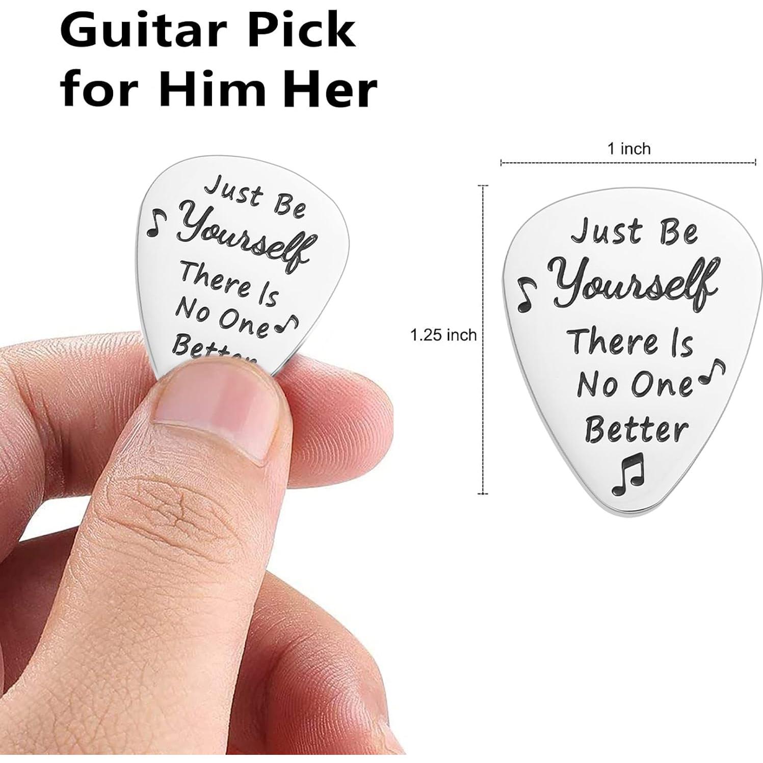 Pua de guitarra Melix Home acero inoxidable 3.2cm con cita