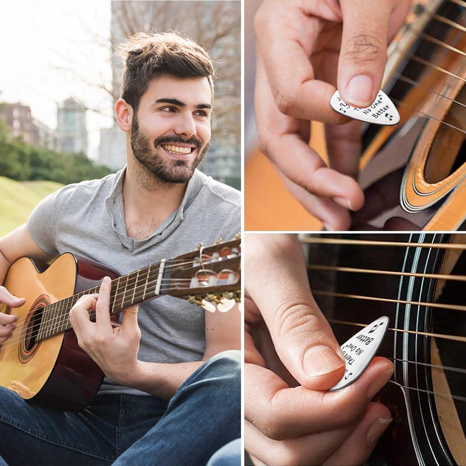 Pua de guitarra Melix Home acero inoxidable 3.2cm con cita