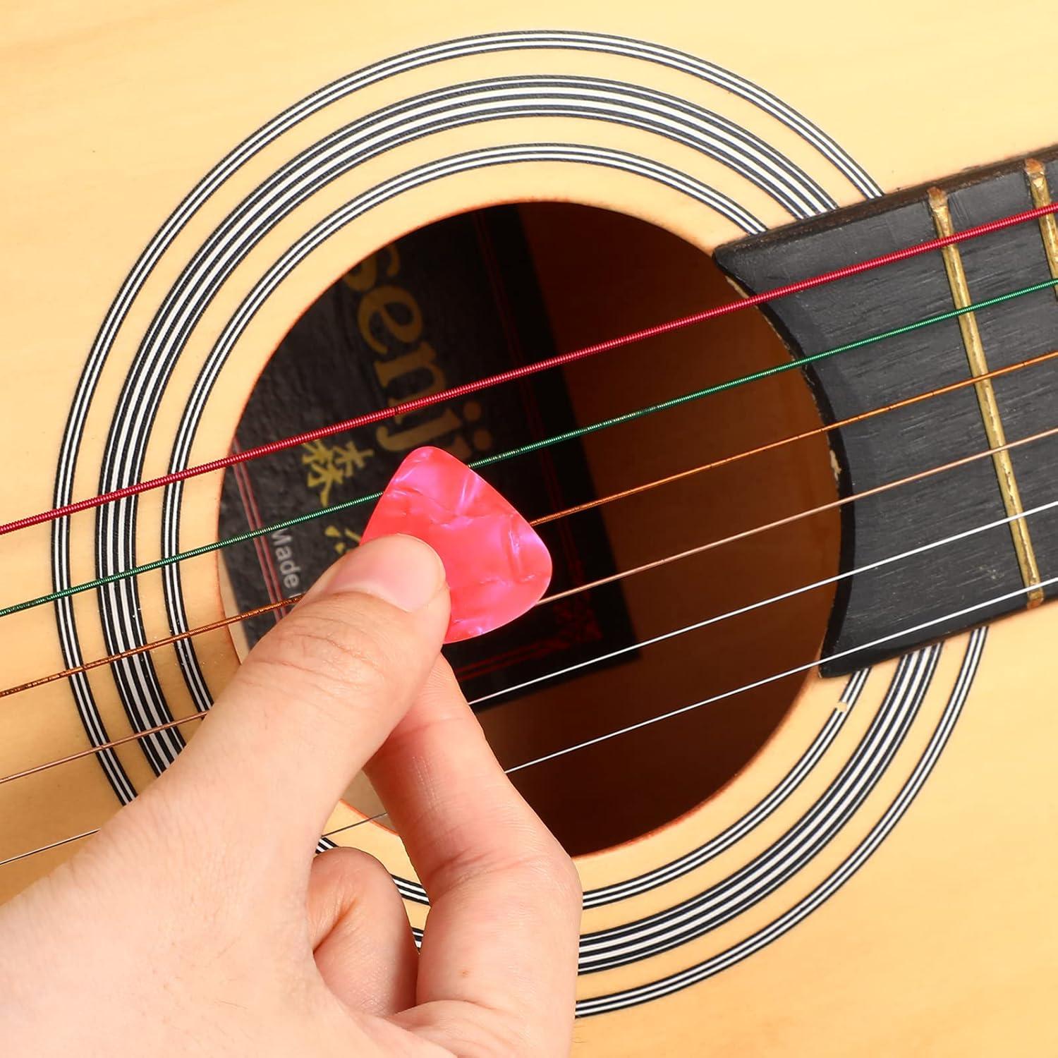 Púas de Guitarra Yeshone 600 Pcs Celuloide 0.46-0.96 mm