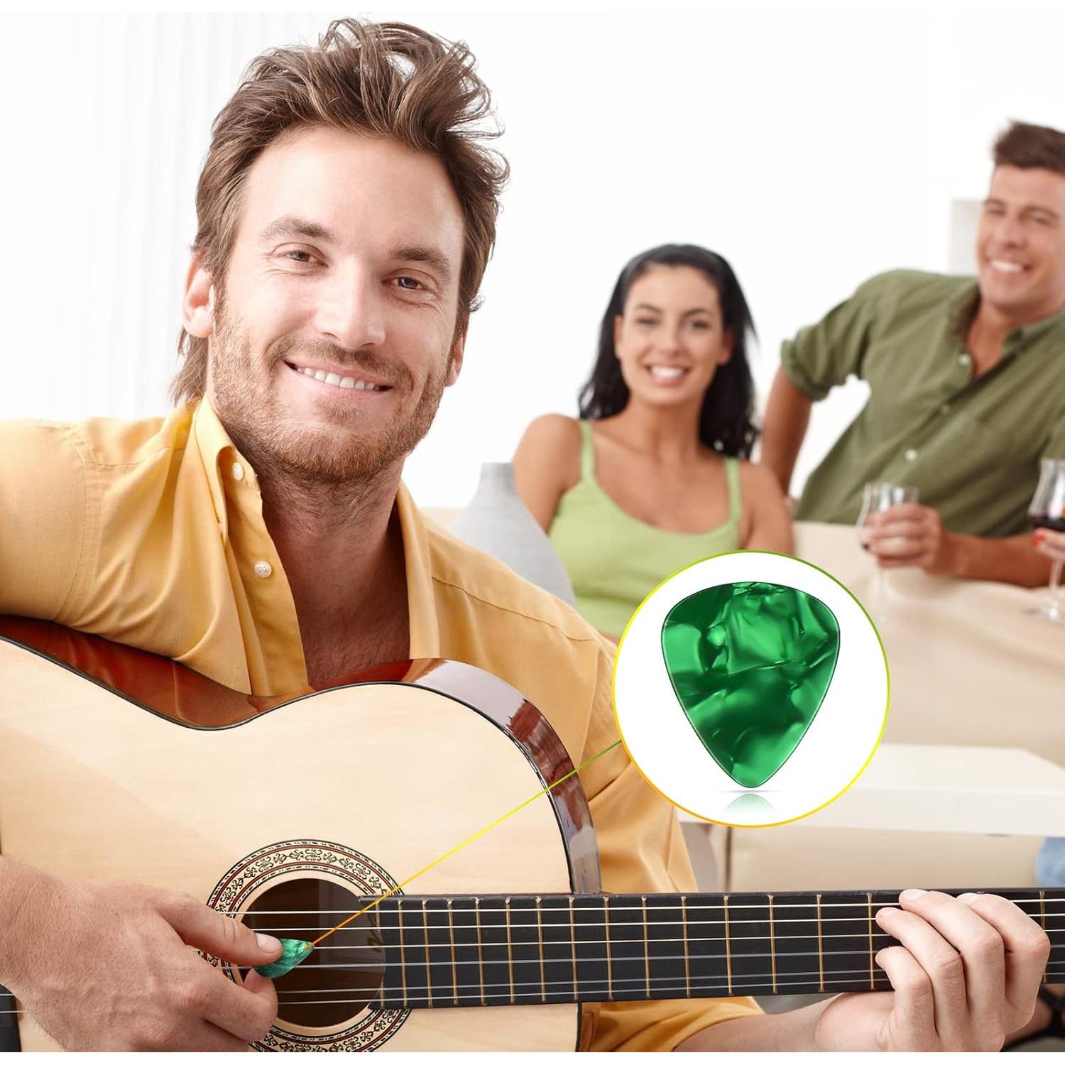 Púas de Guitarra Yeshone 600 Pcs Celuloide 0.46-0.96 mm