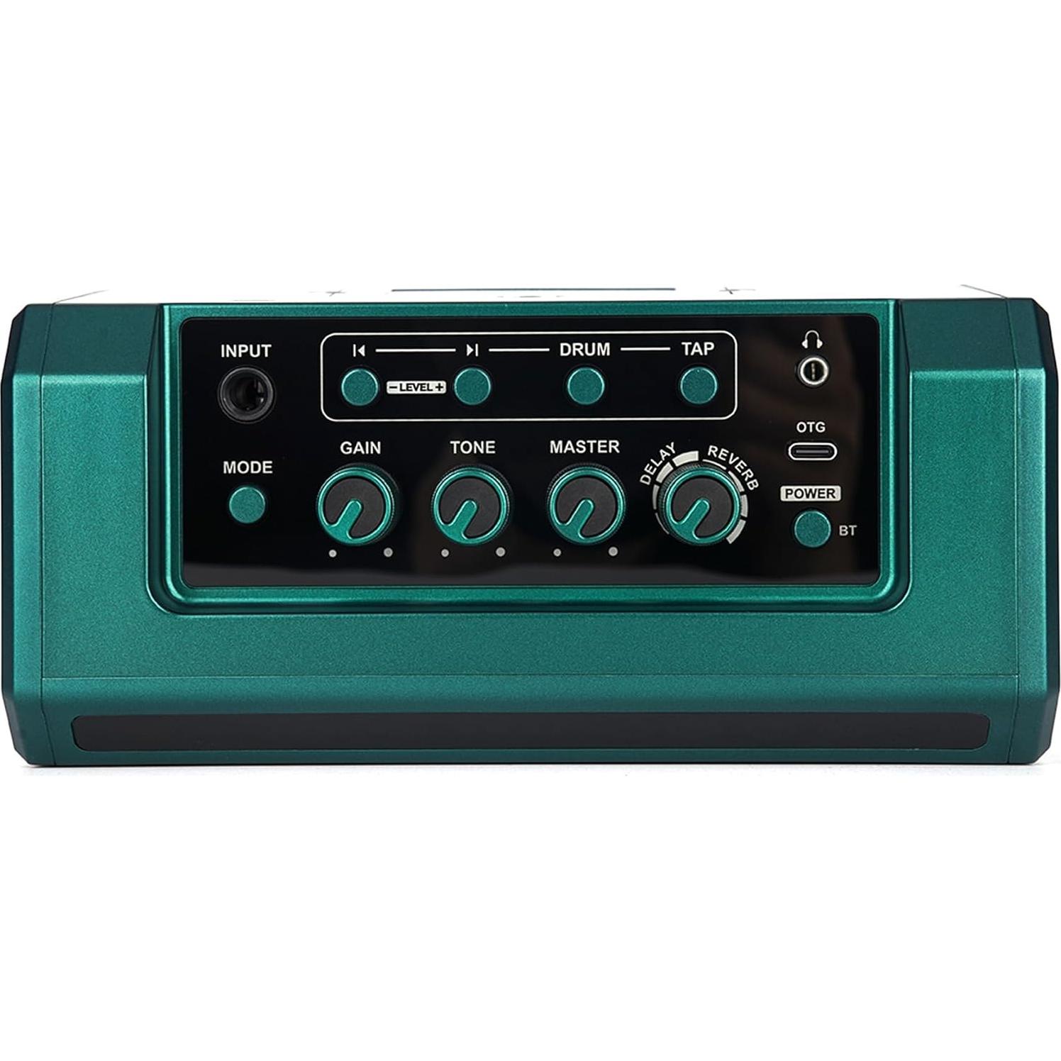 Amplificador Portátil EROK TG-08 Verde 10W con Bluetooth y Efectos