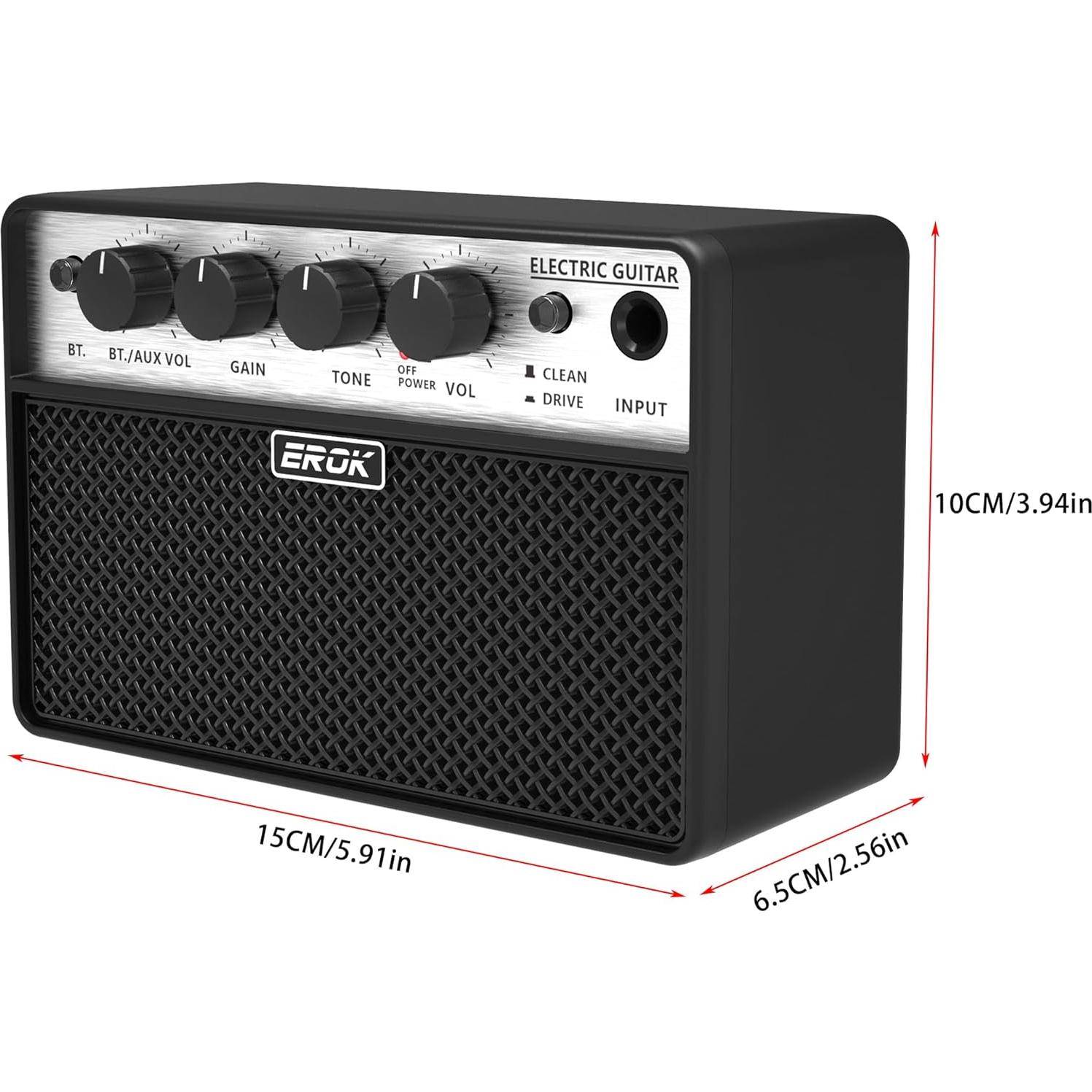 Amplificador Eléctrico Mini EROK EK-BA-10E 10W Portátil