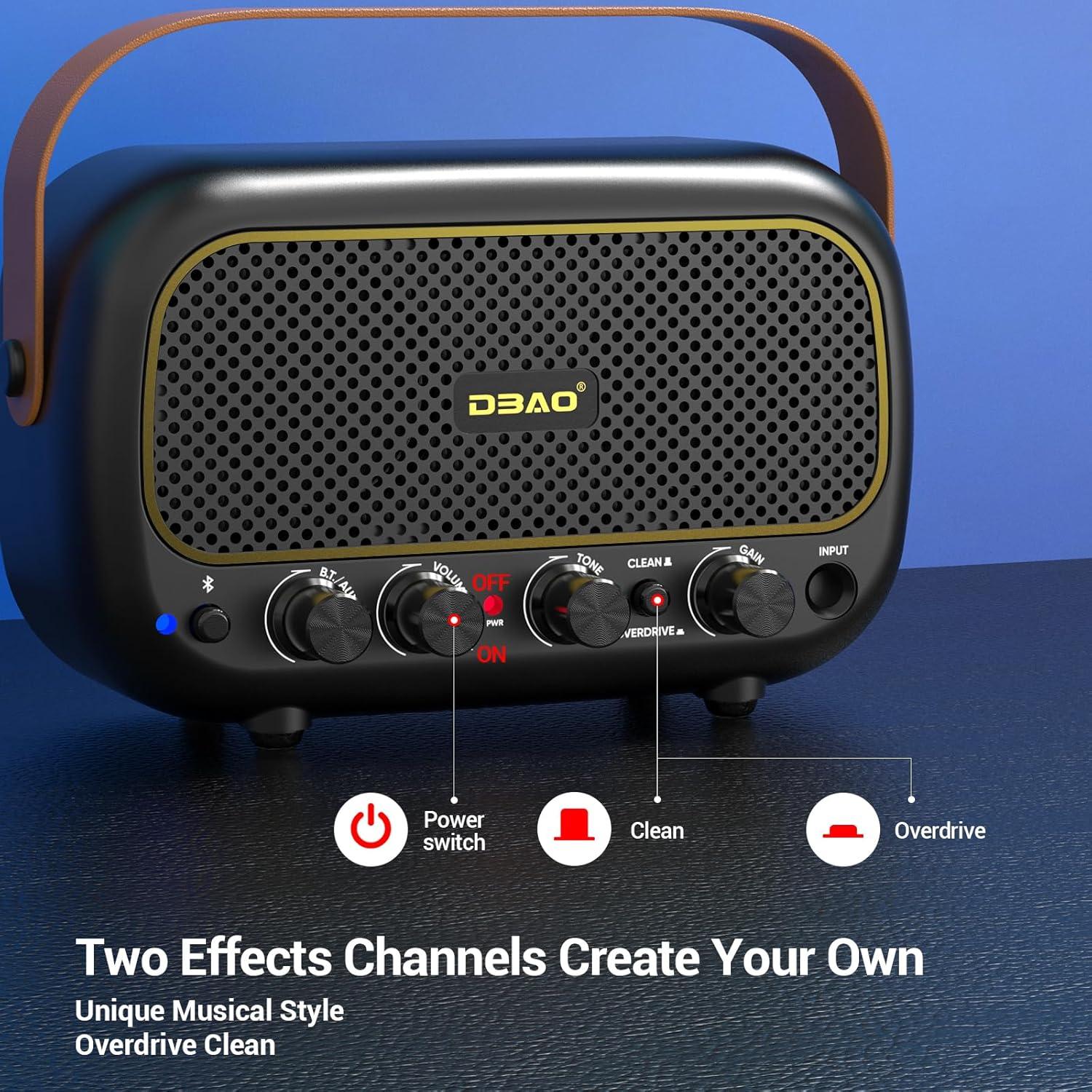 Mini Amplificador de Guitarra Eléctrica 5W Bluetooth Portátil