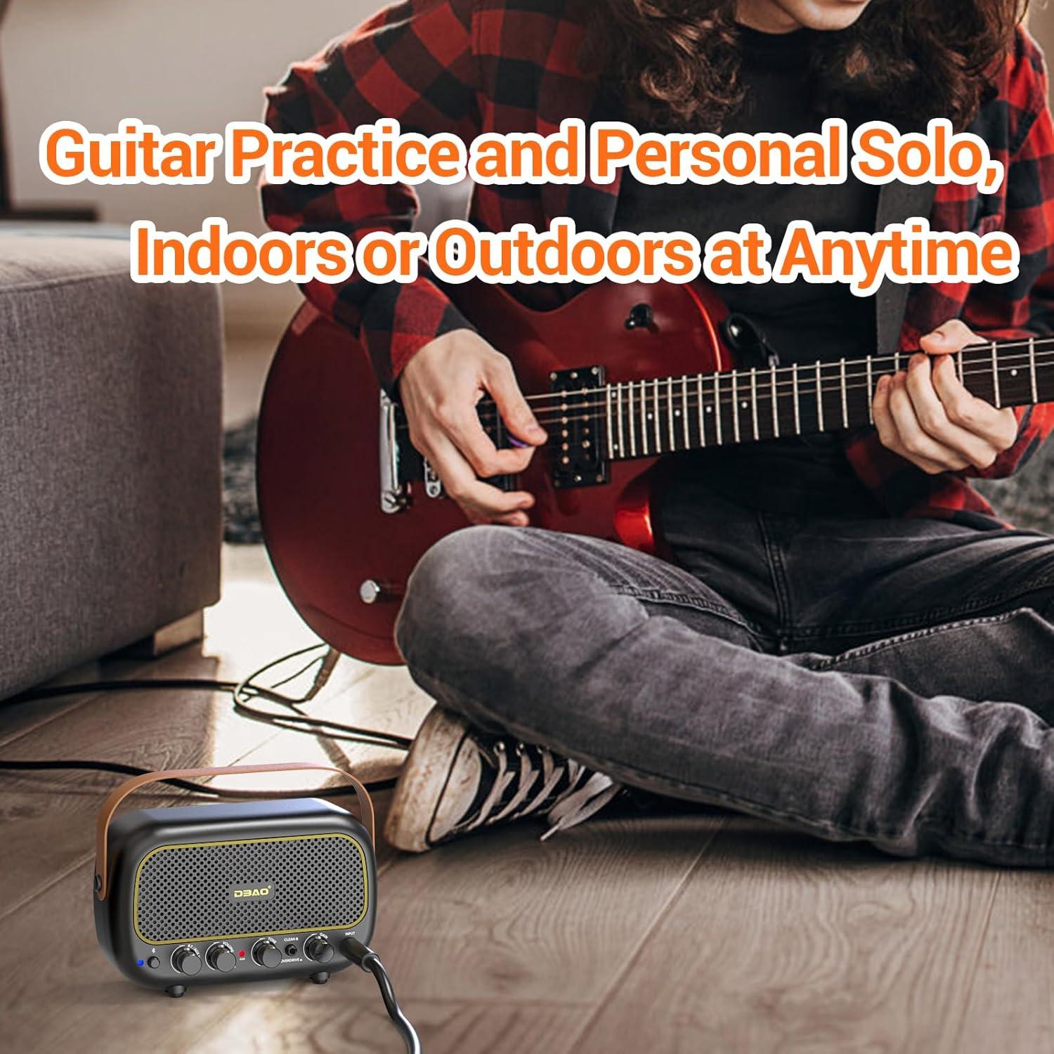 Mini Amplificador de Guitarra Eléctrica 5W Bluetooth Portátil