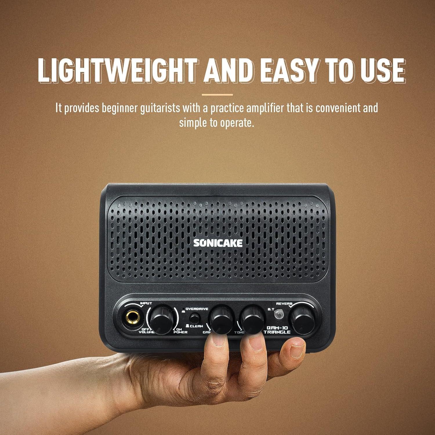 Amplificador de Guitarra Portátil Sonicake QAM-10 10W Bluetooth