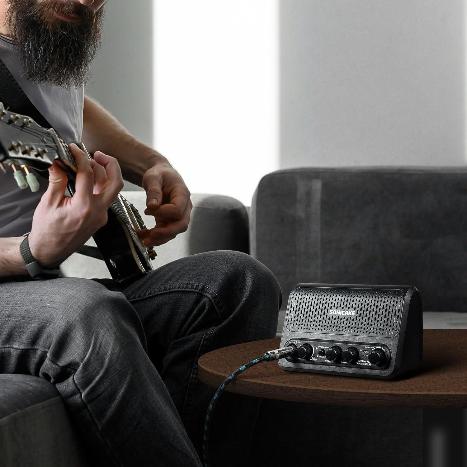 Amplificador de Guitarra Portátil Sonicake QAM-10 10W Bluetooth