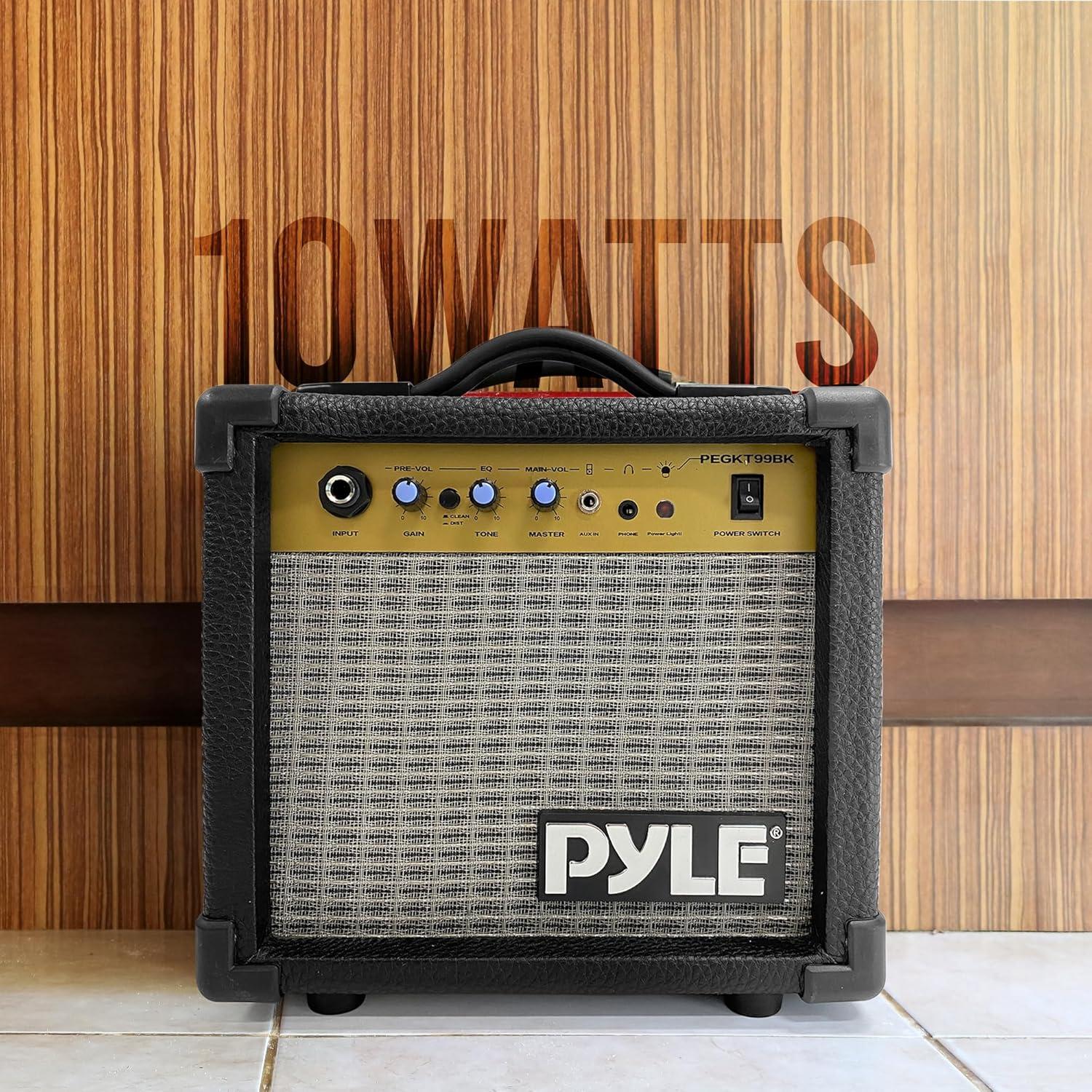 Amplificador de guitarra eléctrica portátil Pyle 10W 5"