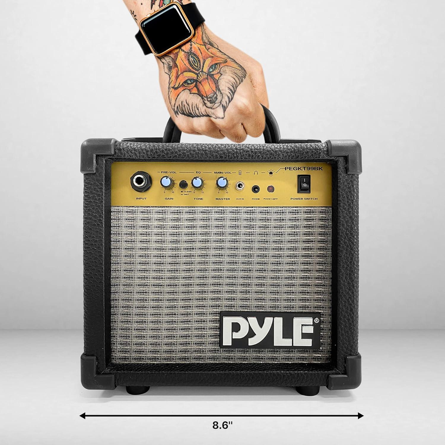 Amplificador de guitarra eléctrica portátil Pyle 10W 5"
