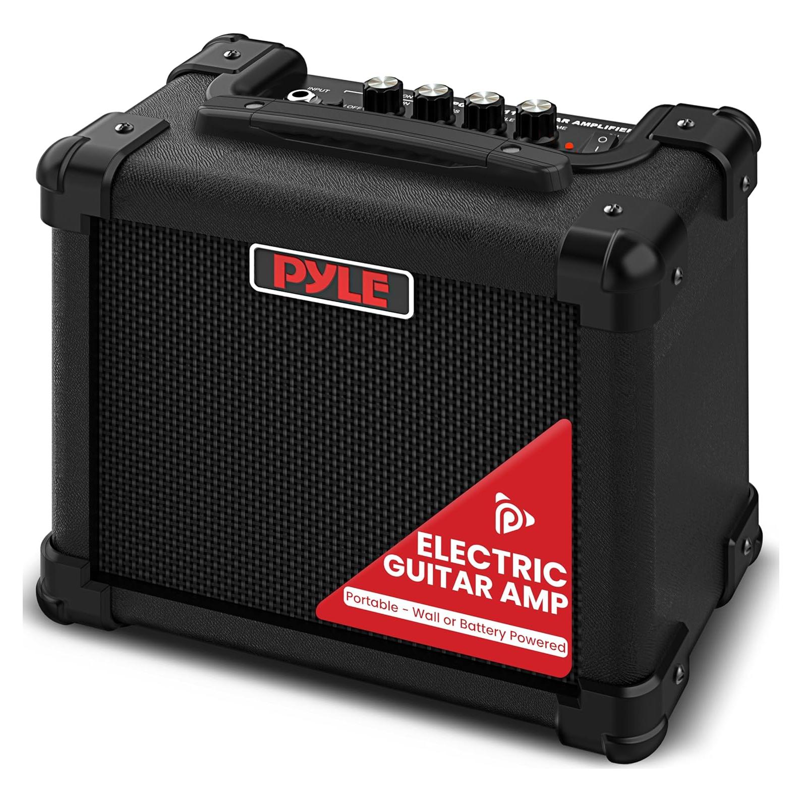 Amplificador de guitarra eléctrica portátil Pyle 10W con AUX