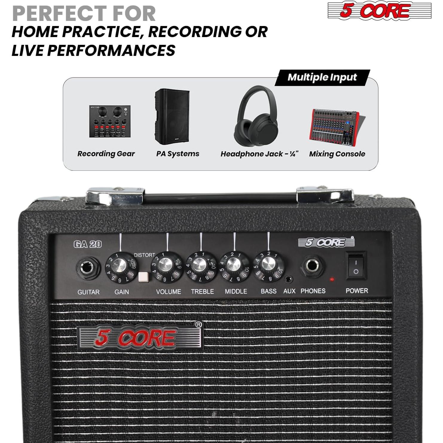 Amplificador de guitarra eléctrica 20W 5 Core con altavoz 6.5"