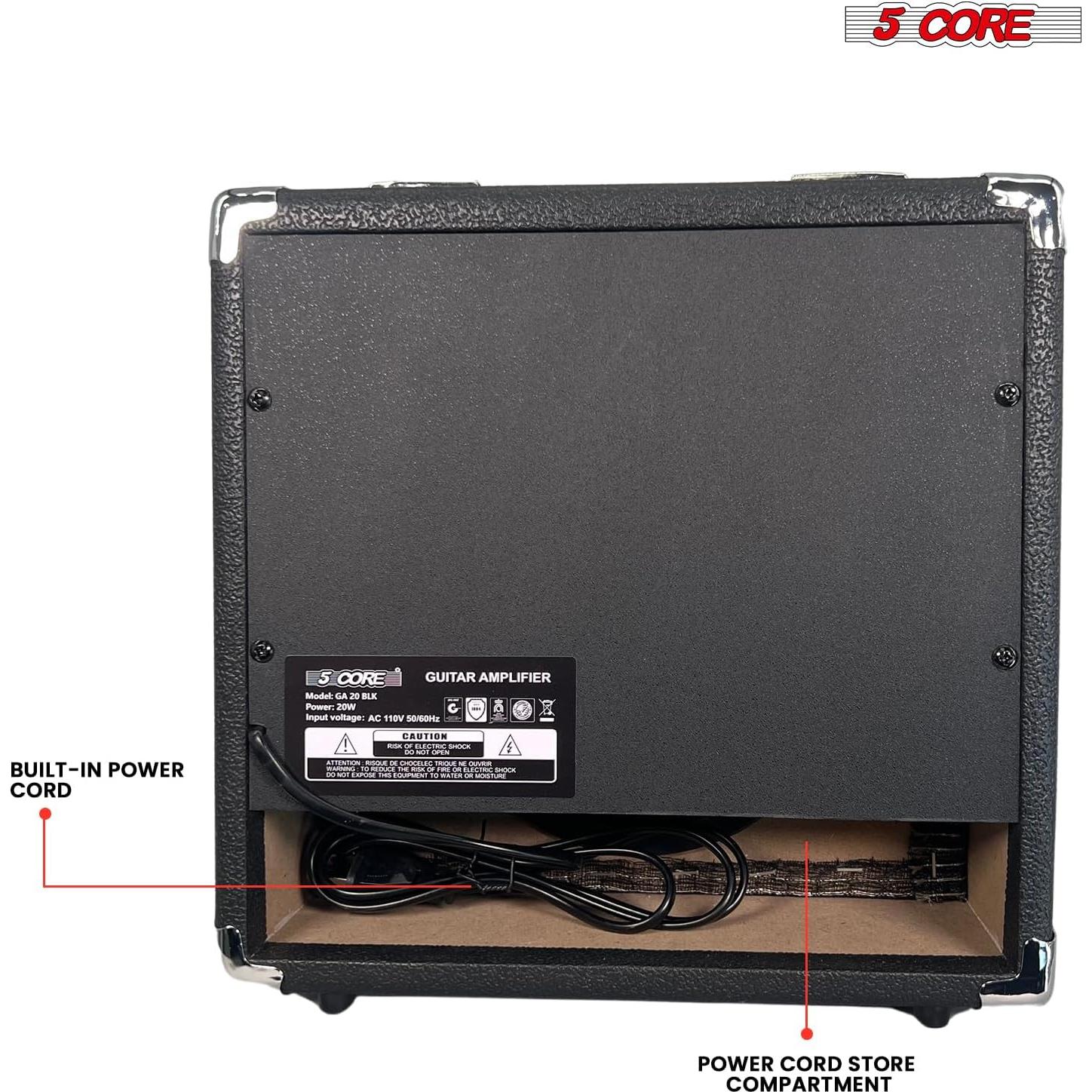 Amplificador de guitarra eléctrica 20W 5 Core con altavoz 6.5"