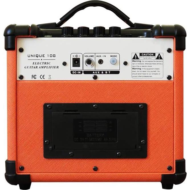 Amplificador de guitarra portátil OBB 10W Bluetooth naranja