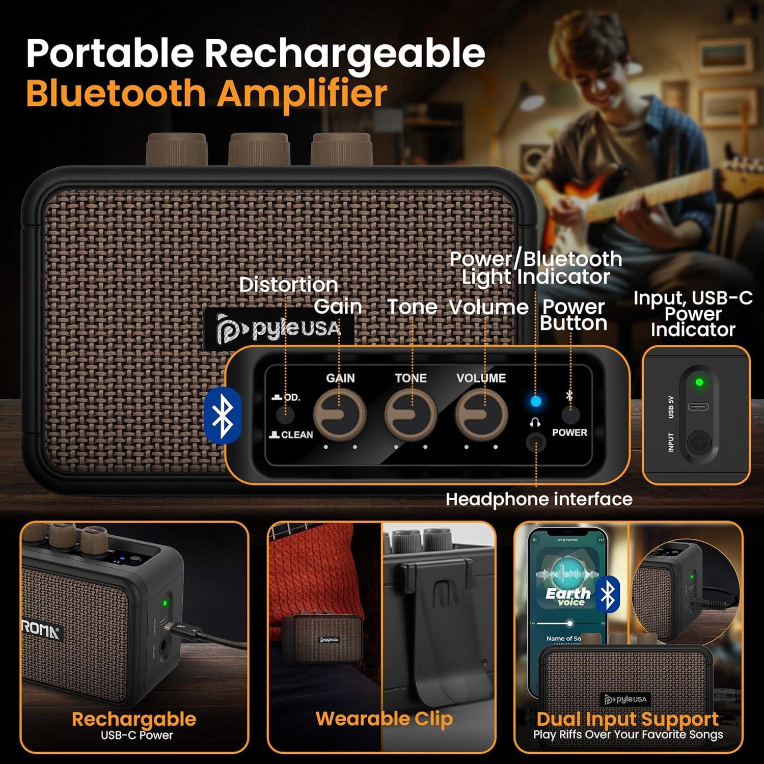 Kit de Guitarra Eléctrica Pyle Completo para Principiantes
