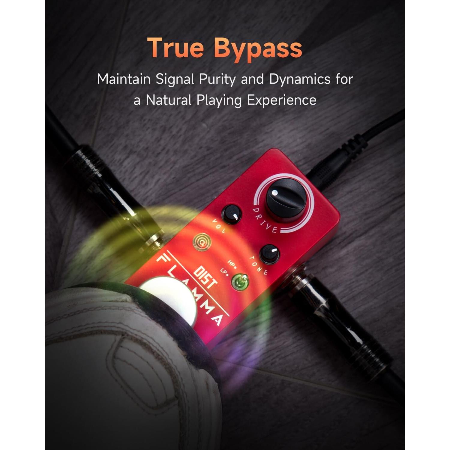 Pedal de Distorsión FLAMMA FC06 para Guitarra Eléctrica Mini