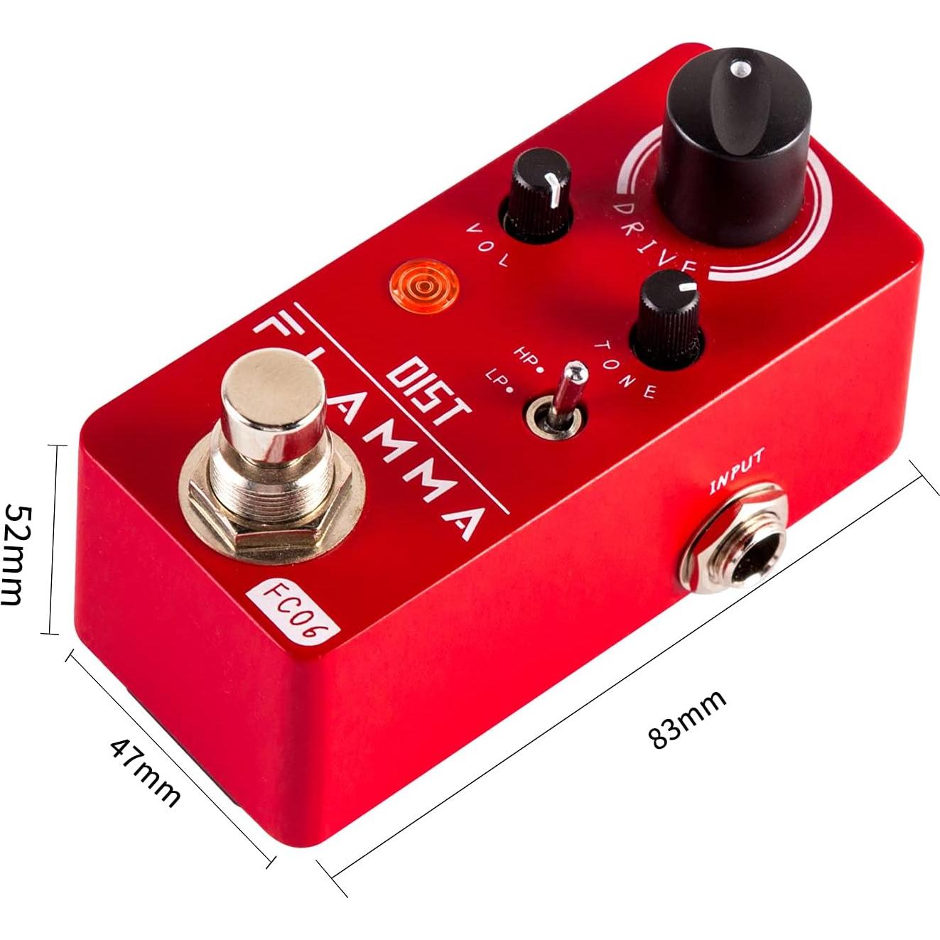 Pedal de Distorsión FLAMMA FC06 para Guitarra Eléctrica Mini