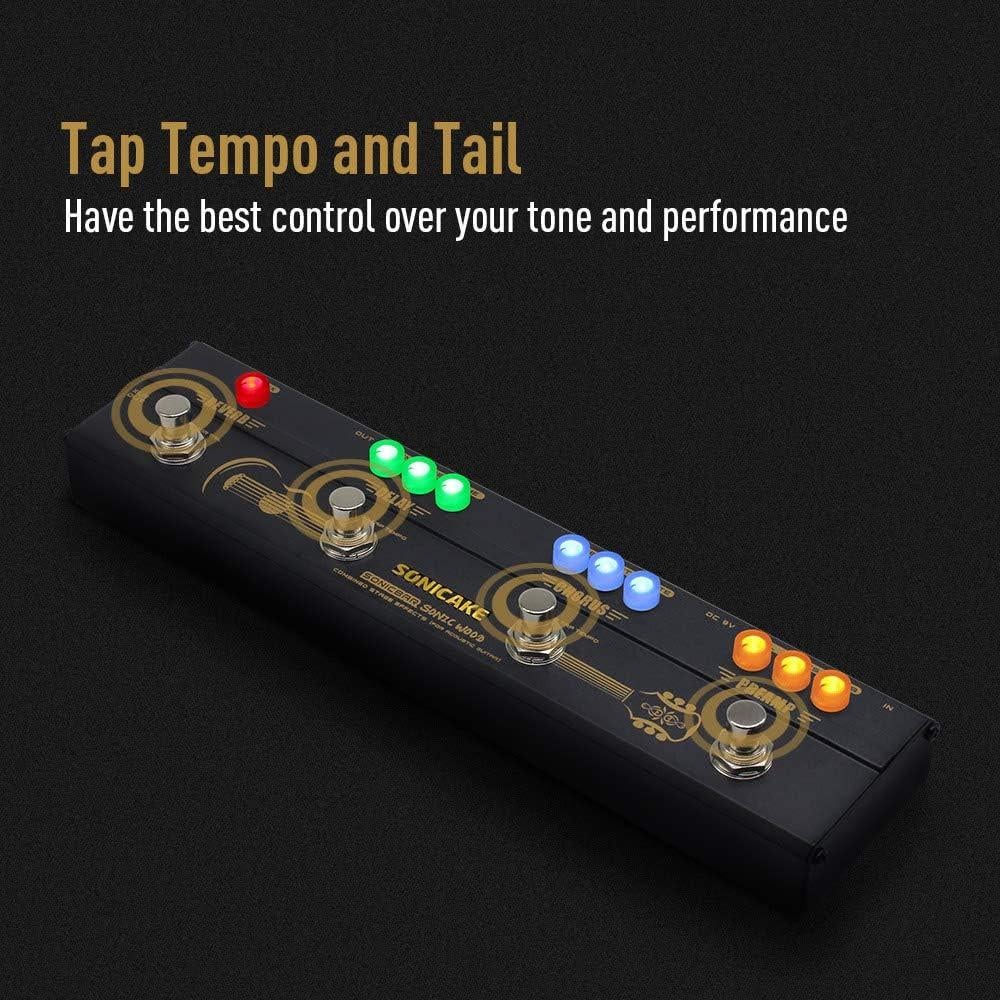 Pedal Efecto Guitarra Acústica SONICAKE QCE-50 Preamp Chorus Delay Reverb