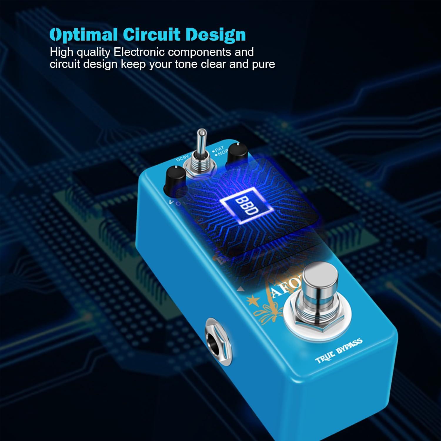 Pedal de Guitarra Overdrive AFOT Blues Driver Analógico 9V