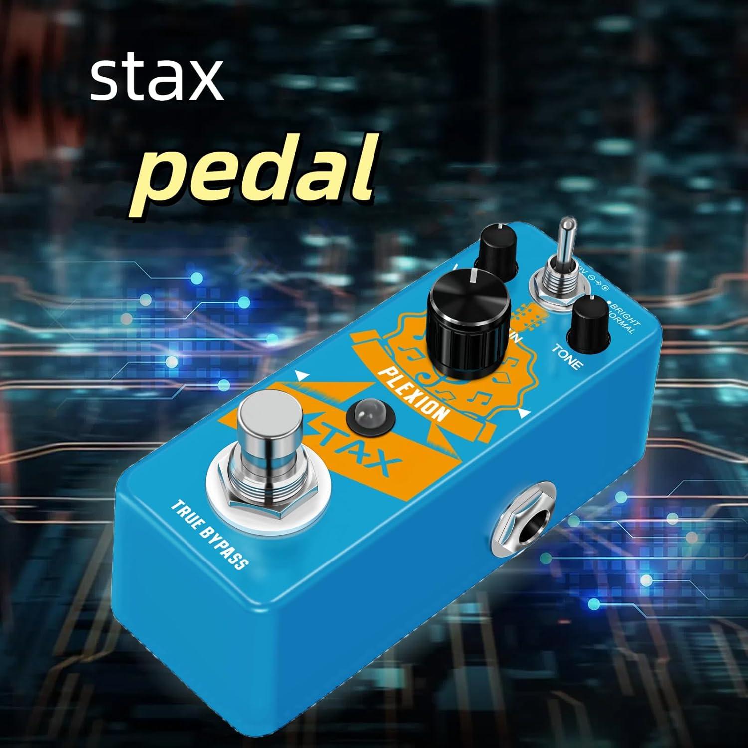 Pedal de Distorsión Stax Plexion para Guitarra - Mini Efecto 2 Modos