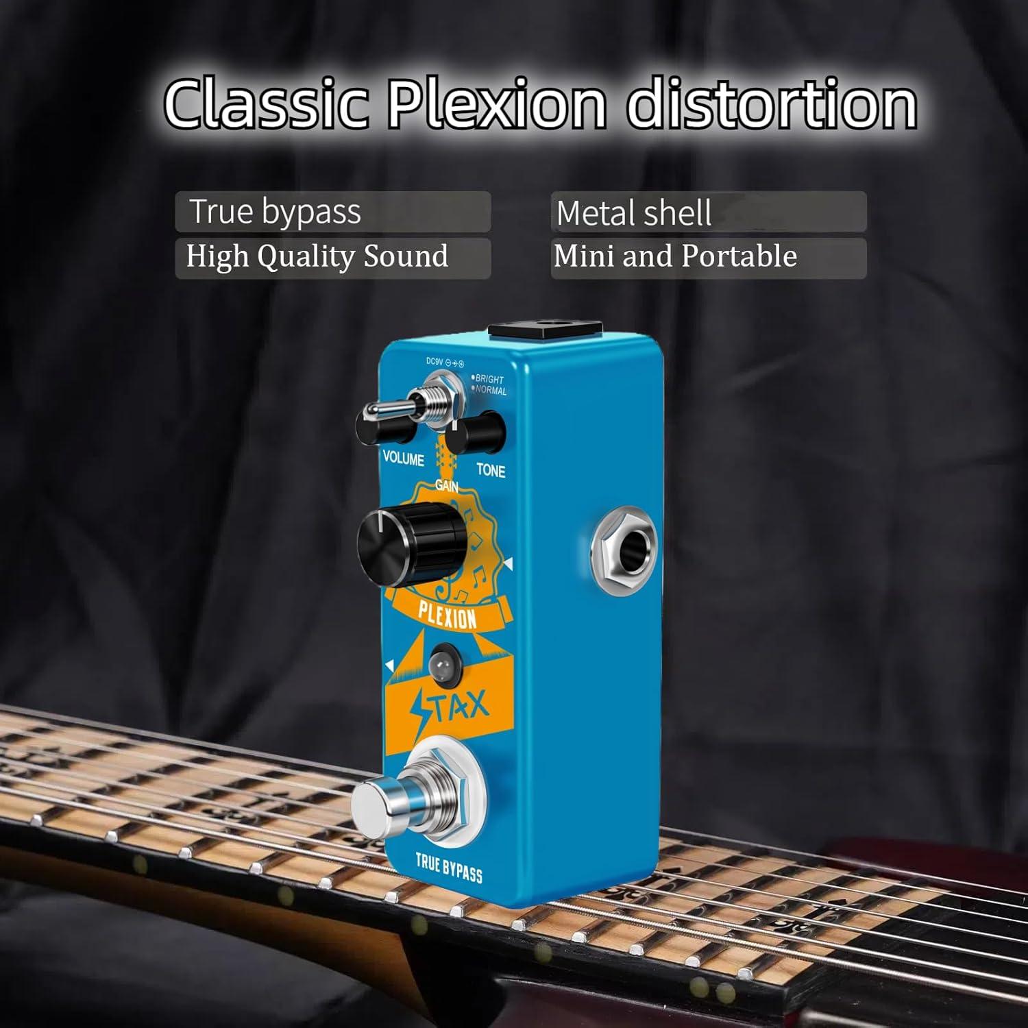 Pedal de Distorsión Stax Plexion para Guitarra - Mini Efecto 2 Modos