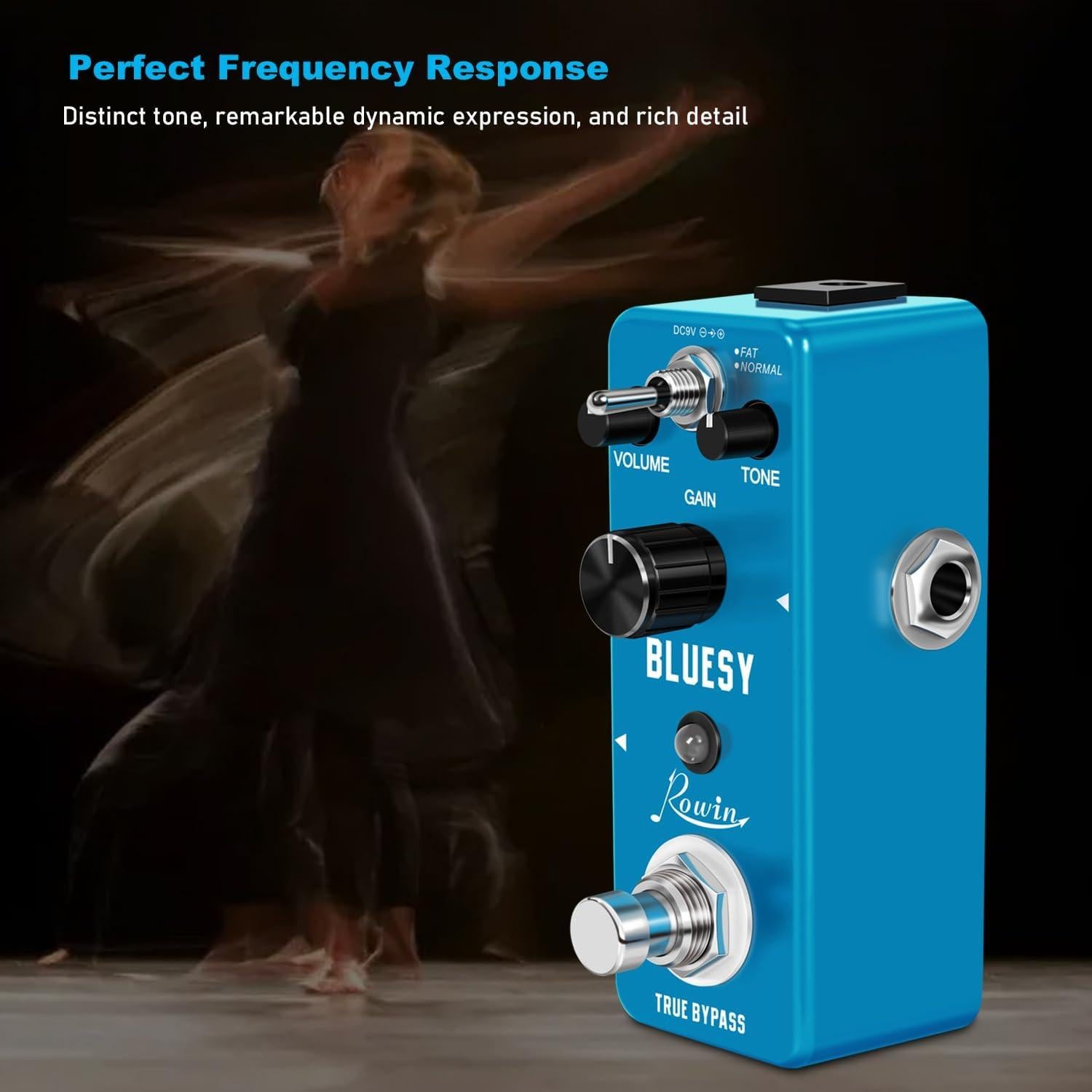 Pedal de Efecto de Guitarra Rowin Bluesy Vintage 9V