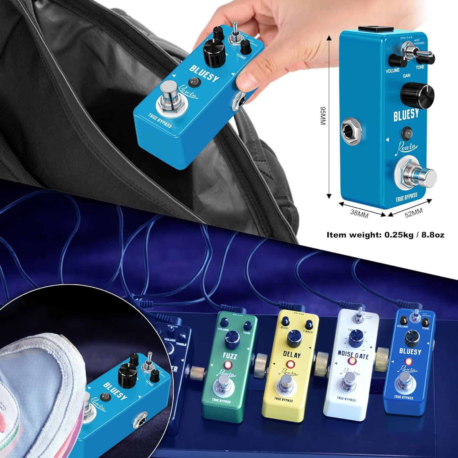 Pedal de Efecto de Guitarra Rowin Bluesy Vintage 9V