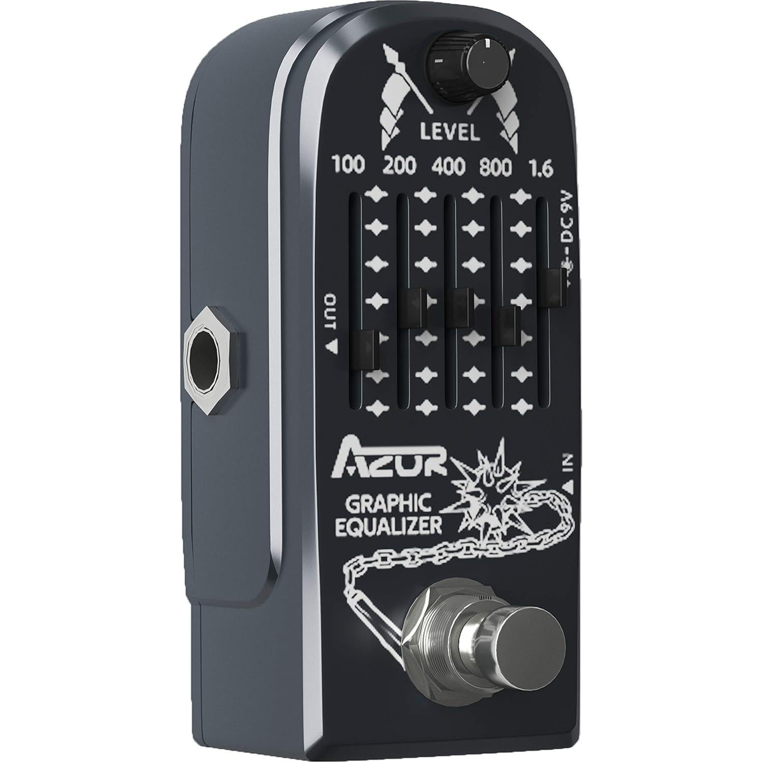 Pedal de Efecto Ecualizador Gráfico AZOR AP-322 5 Bandas