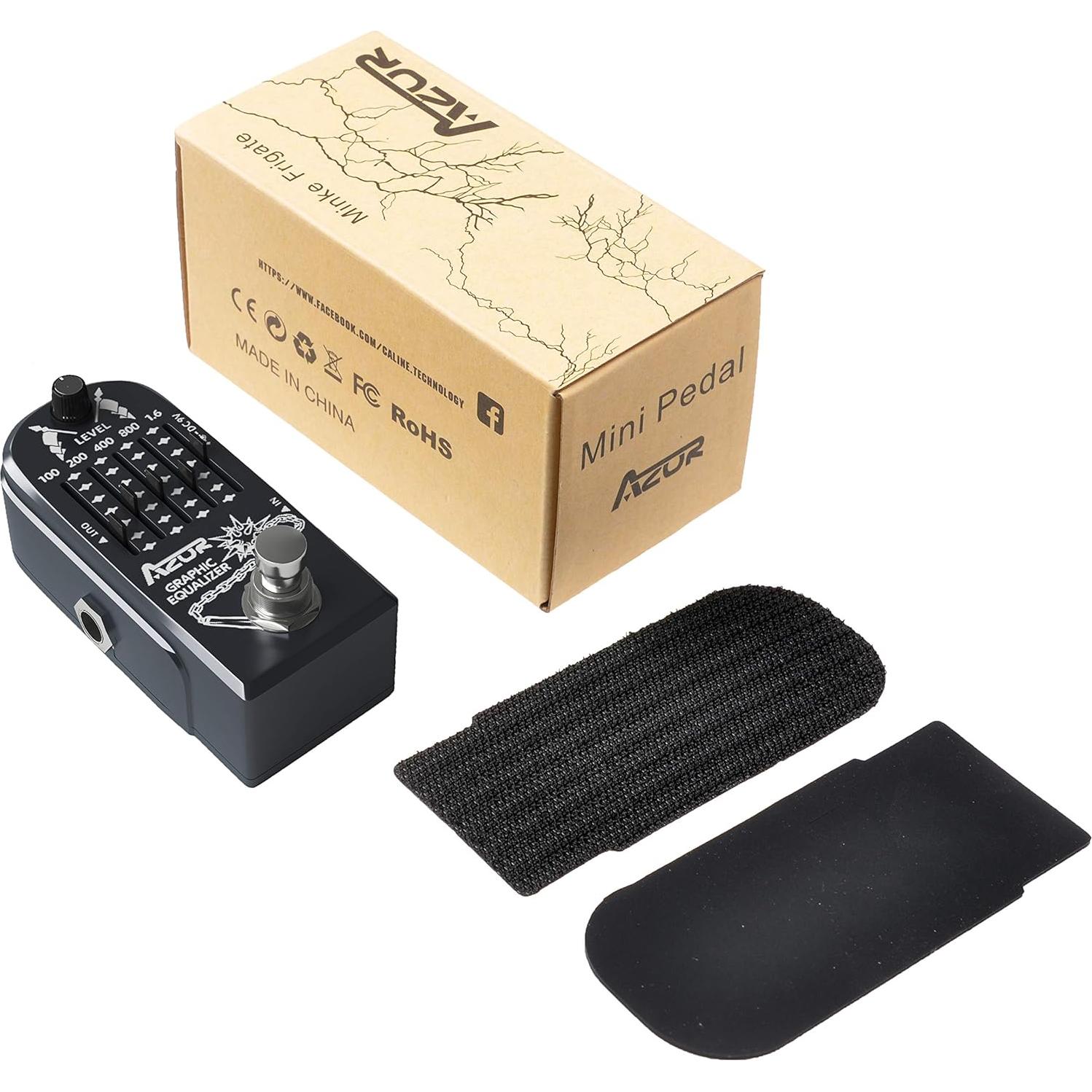 Pedal de Efecto Ecualizador Gráfico AZOR AP-322 5 Bandas