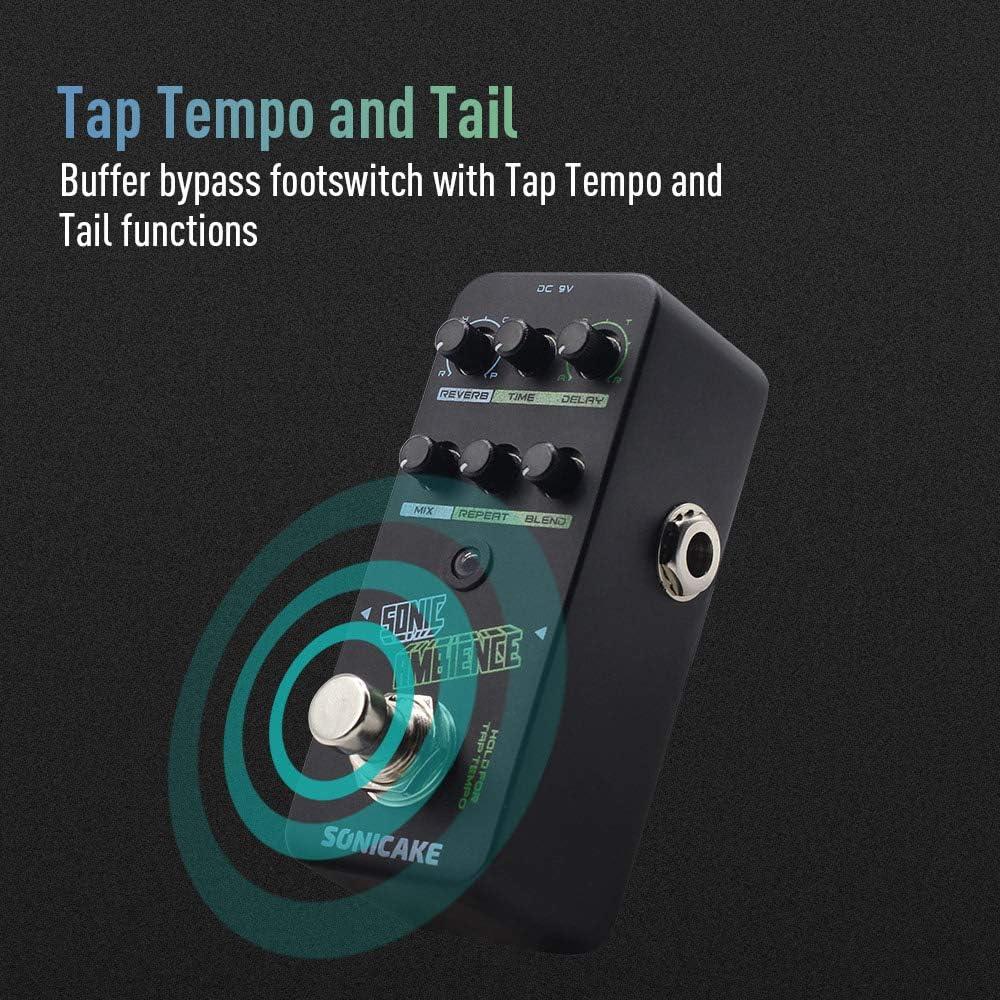 Pedal de Delay Reverb SONICAKE QSS-16 2000ms Tap Tempo