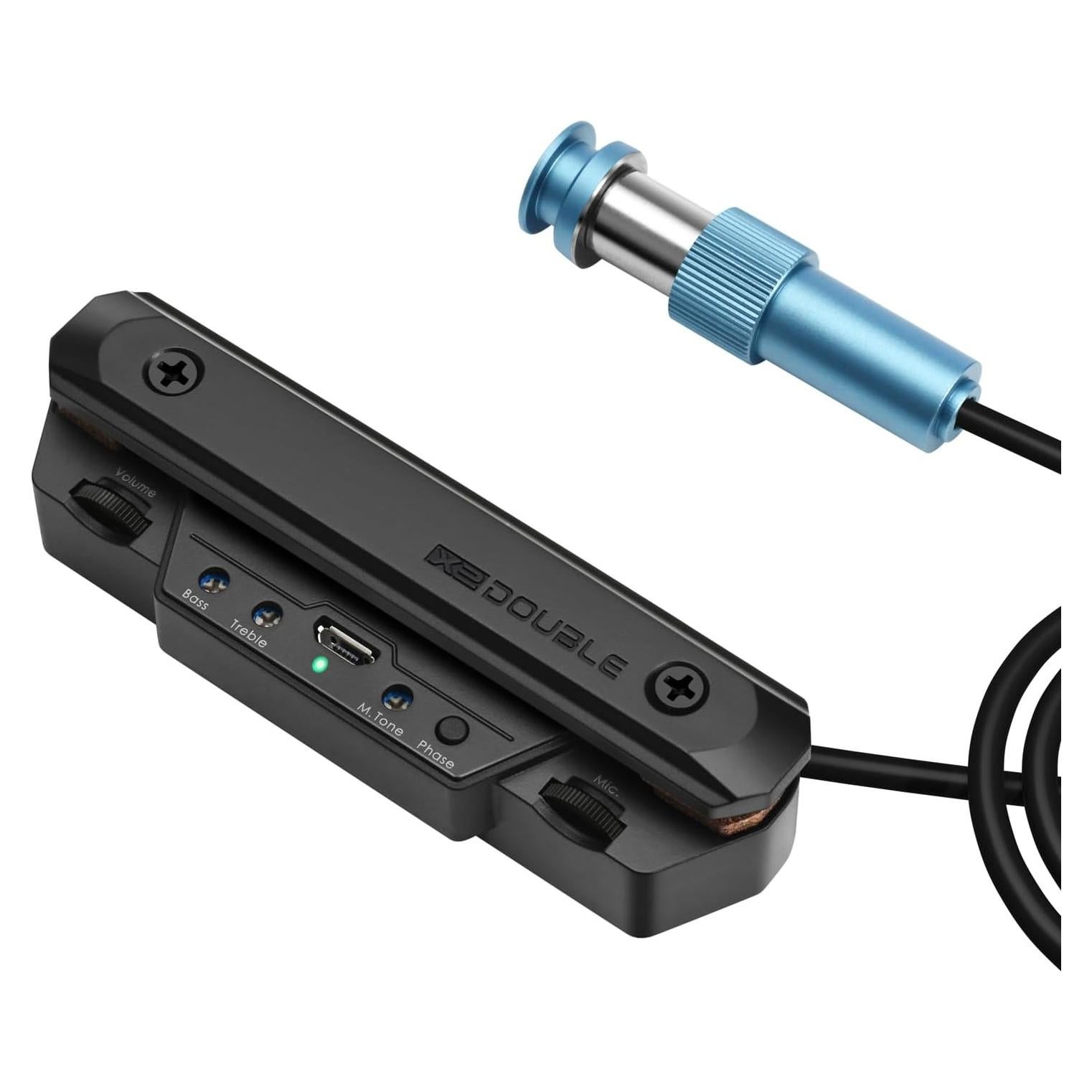 Pastilla de Guitarra Acústica Activa Recargable con Micrófono