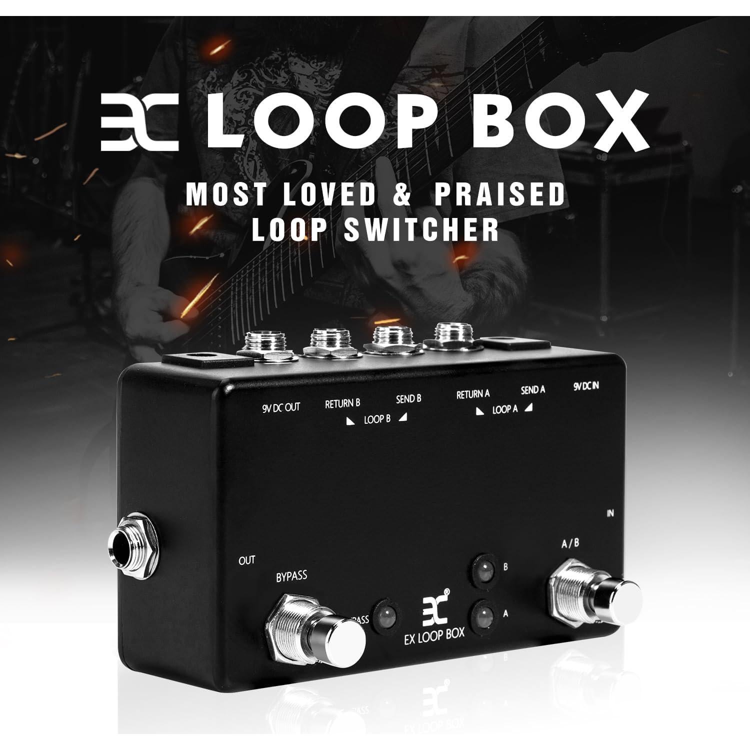Interruptor de Efectos de Guitarra EX LOOP BOX 9V Bypass