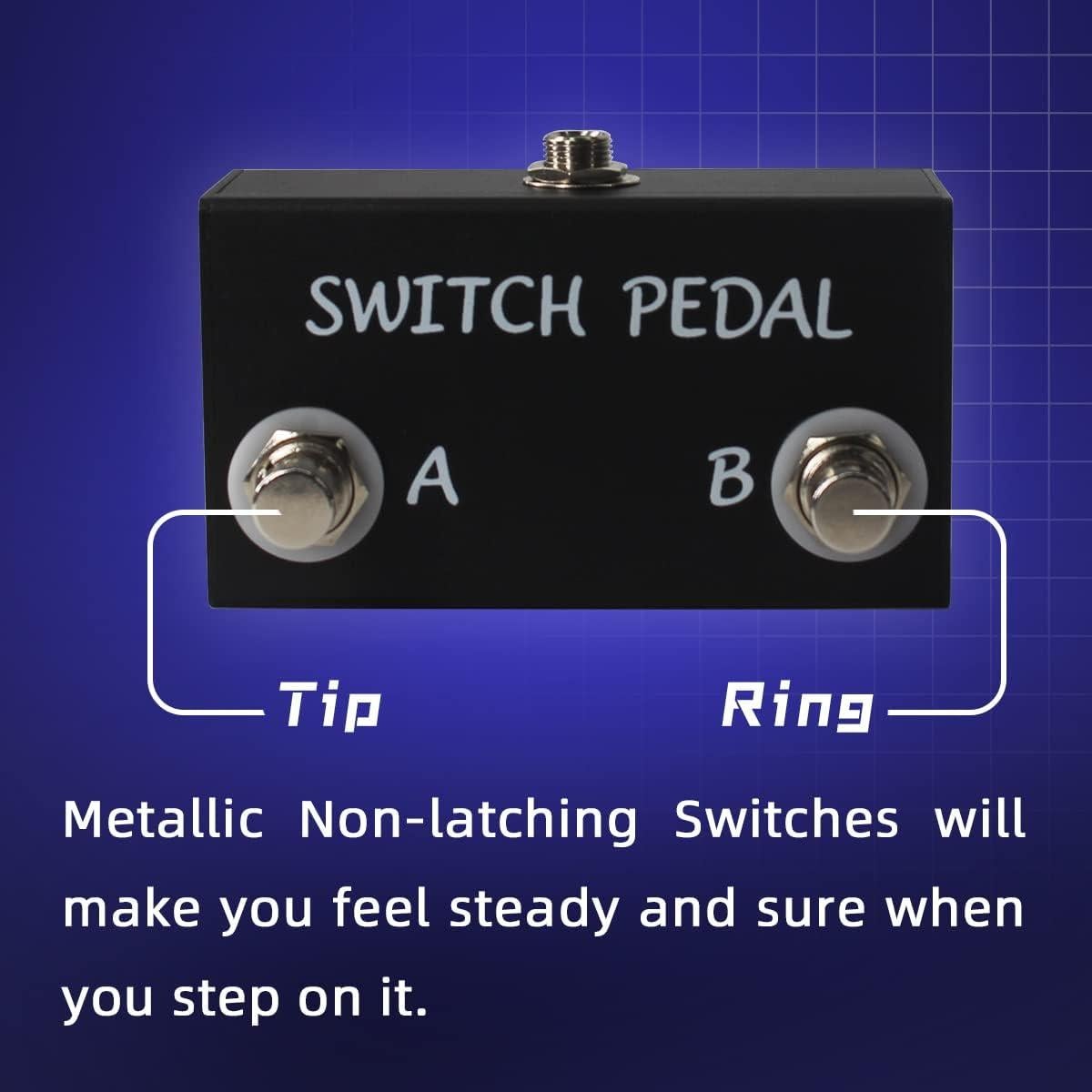 Pedal Interruptor Dual Momentáneo TRS para Efectos de Guitarra