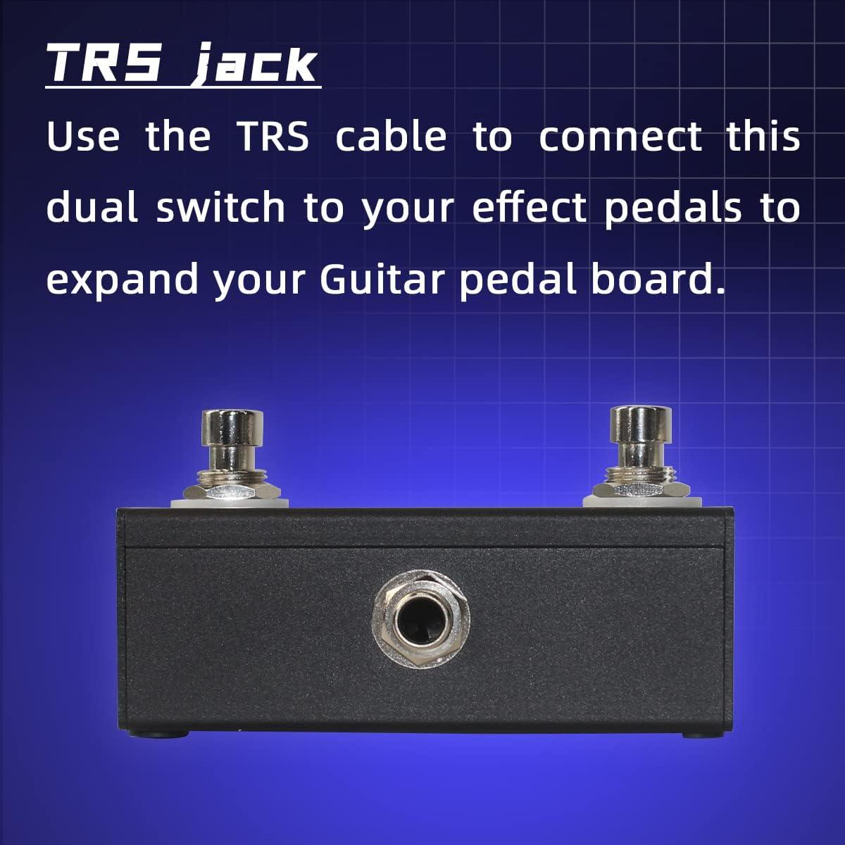 Pedal Interruptor Dual Momentáneo TRS para Efectos de Guitarra