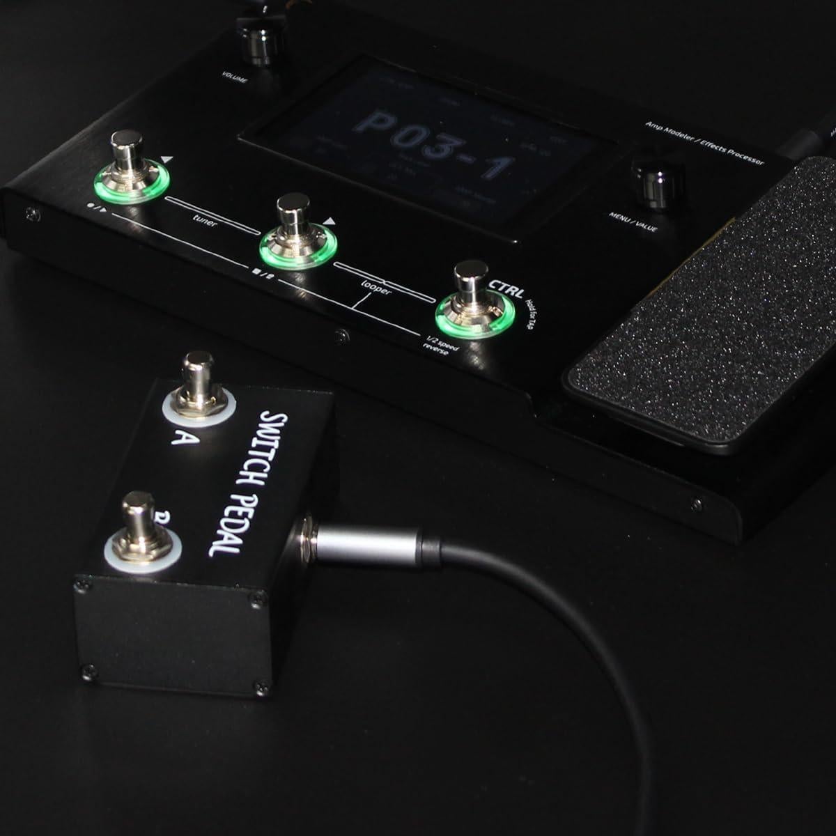 Pedal Interruptor Dual Momentáneo TRS para Efectos de Guitarra
