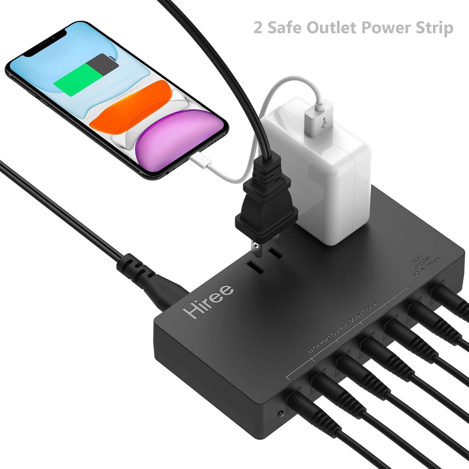 Fuente de Alimentación para Pedales de Guitarra Hiree 7 Salidas DC 9V